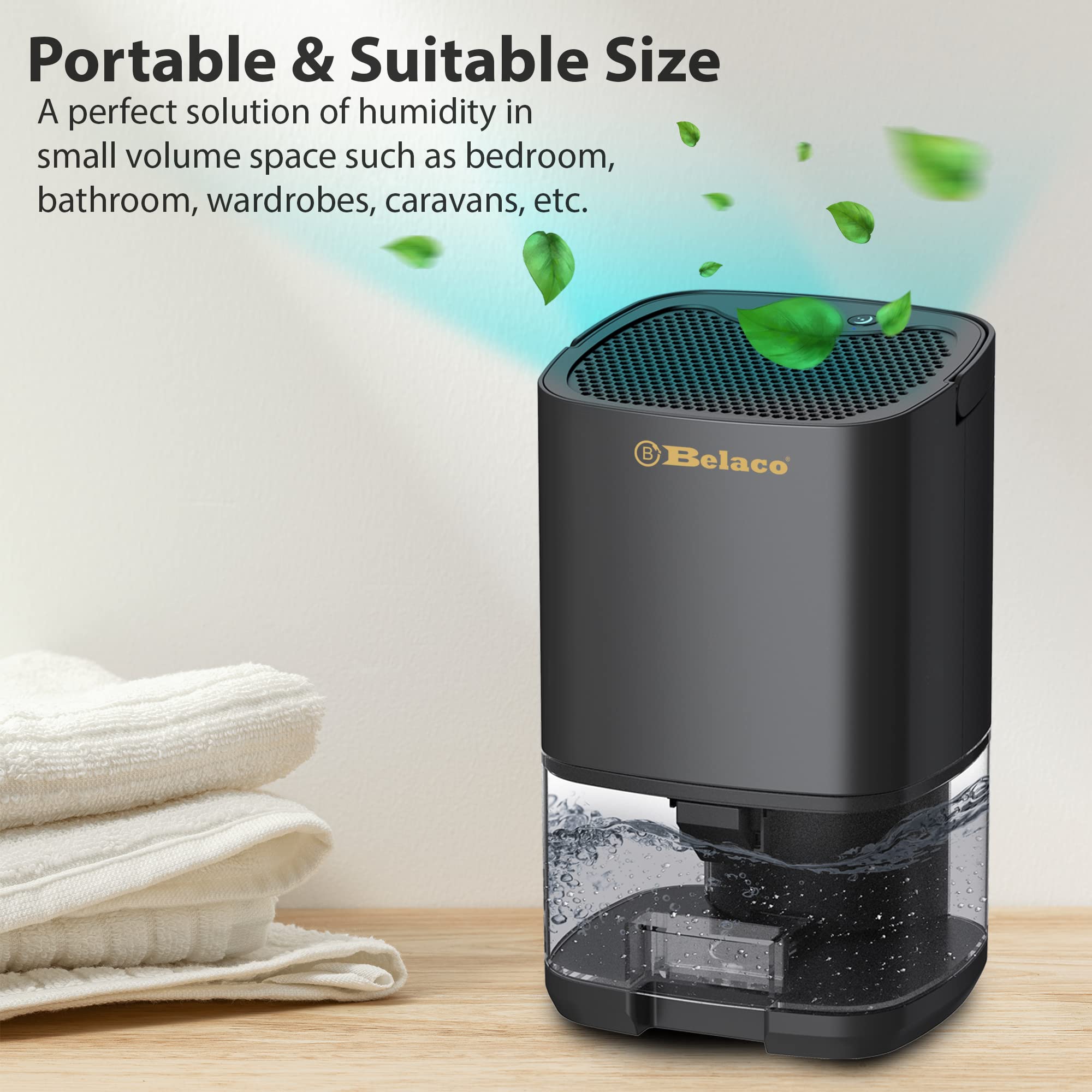 Belaco 1000ML Portable Dehumidifier - Removes Damp & Mould | Quiet Operation 4