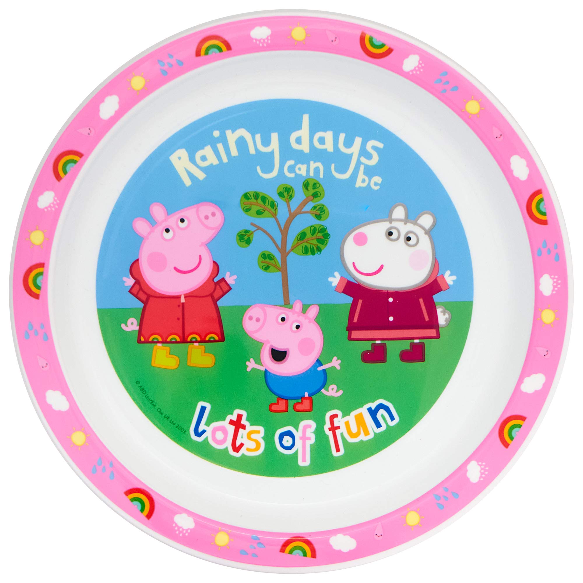Peppa Pig Perfect Day 3 Piece Children's Dinnerware Set | PP Plastic | Microwave & Dishwasher Safe 6