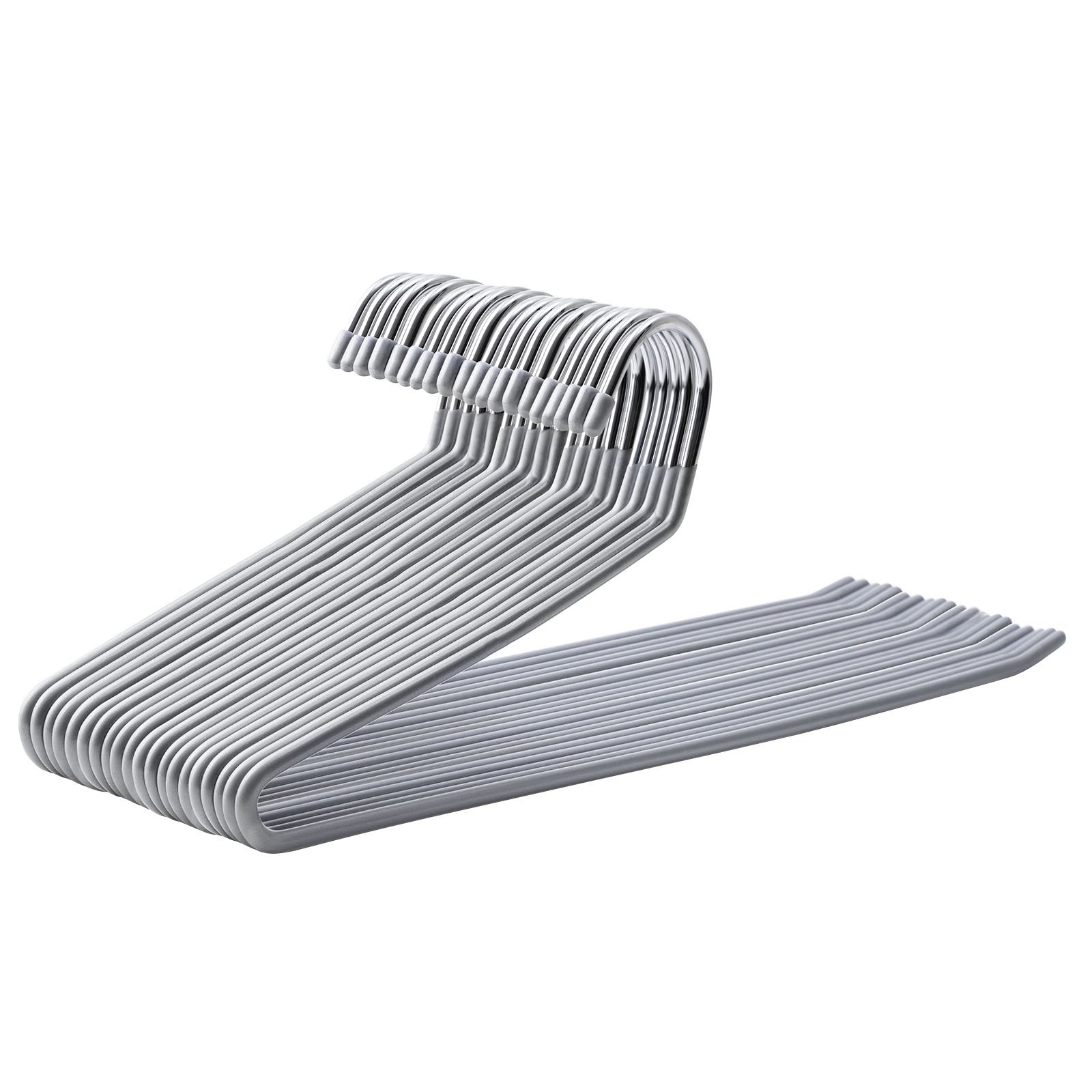 SONGMICS Pack of 20 Metal Trouser Hangers with Open End and Non-Slip Coating | 3kg Capacity 1