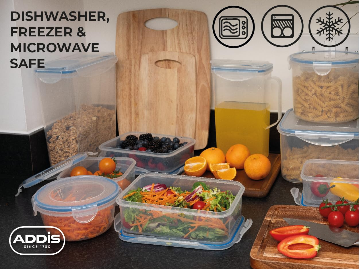 Addis Clip Tight Food Storage Container - 5.3 Litre Large Rectangle | Airtight & Stackable 6