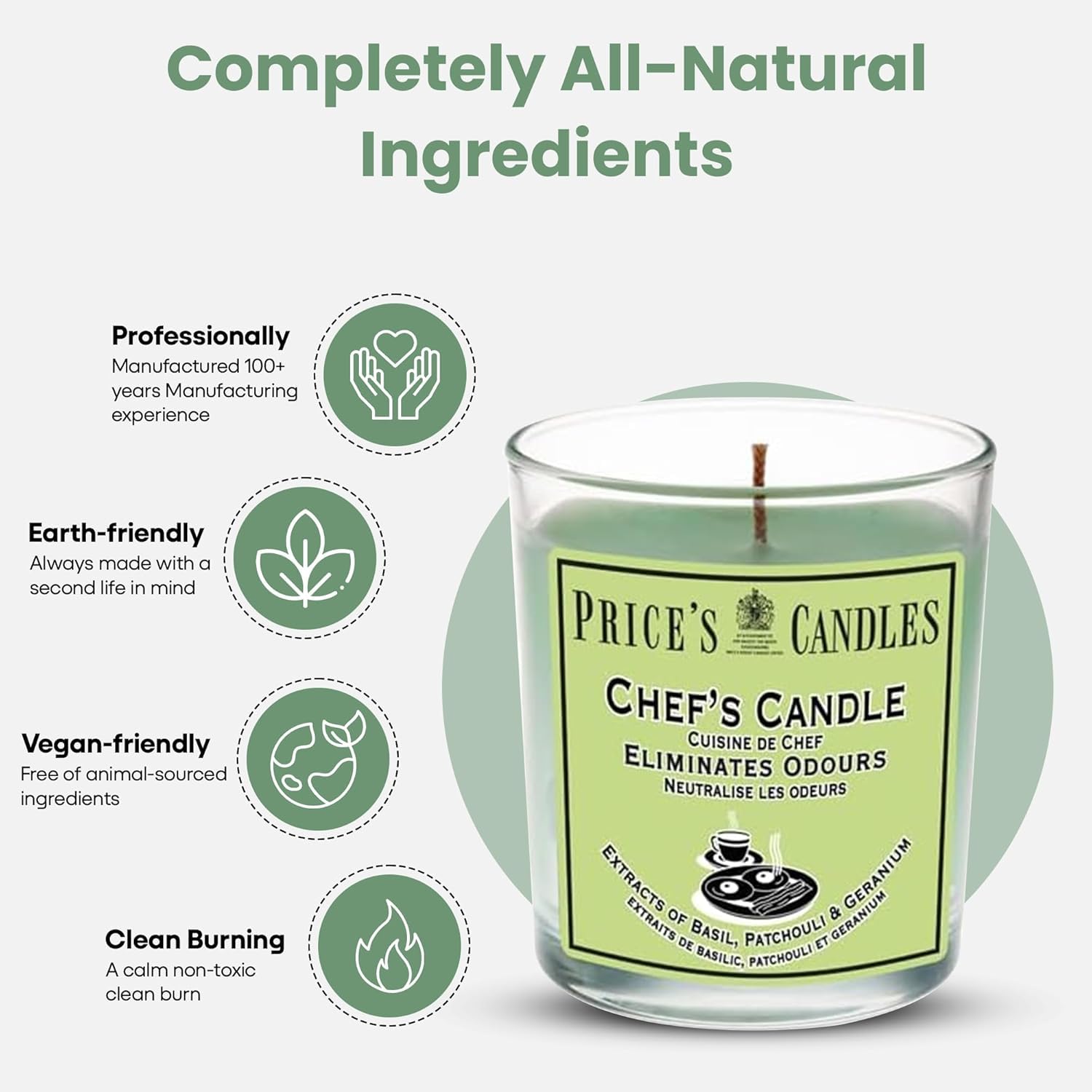 Price's Candles Set of 3 Jar Candles - Fresh Air Range | 135 Total Hours | Odour Eliminating 5