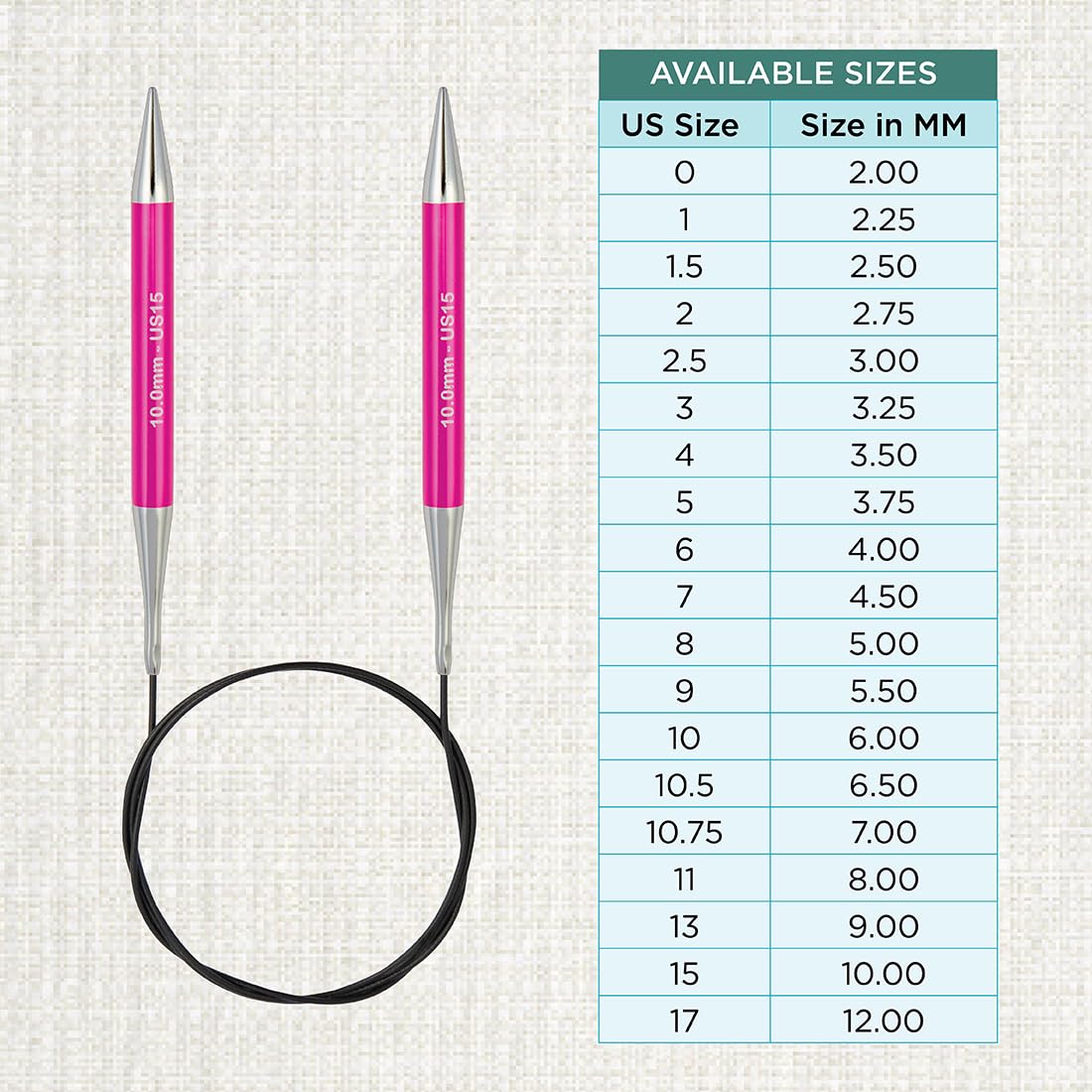 KnitPro Zing KP47138 Circular Knitting Needles - 80cm Length, 10.00mm, Lightweight Aluminium 4