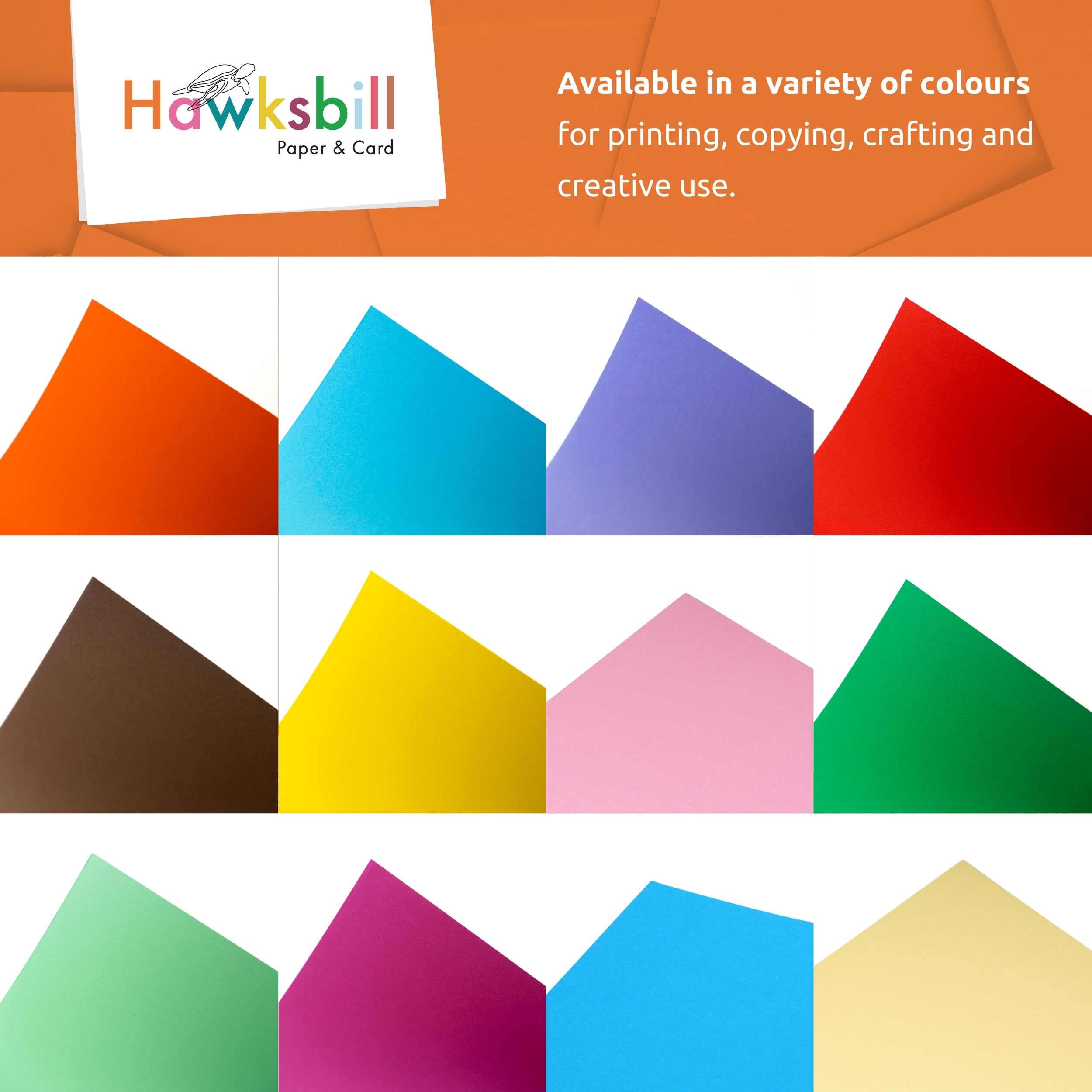 Hawksbill A4 Blue Cardstock - 180 GSM Premium Paper for Crafts, Stationery & Printouts | 100 Sheets 11