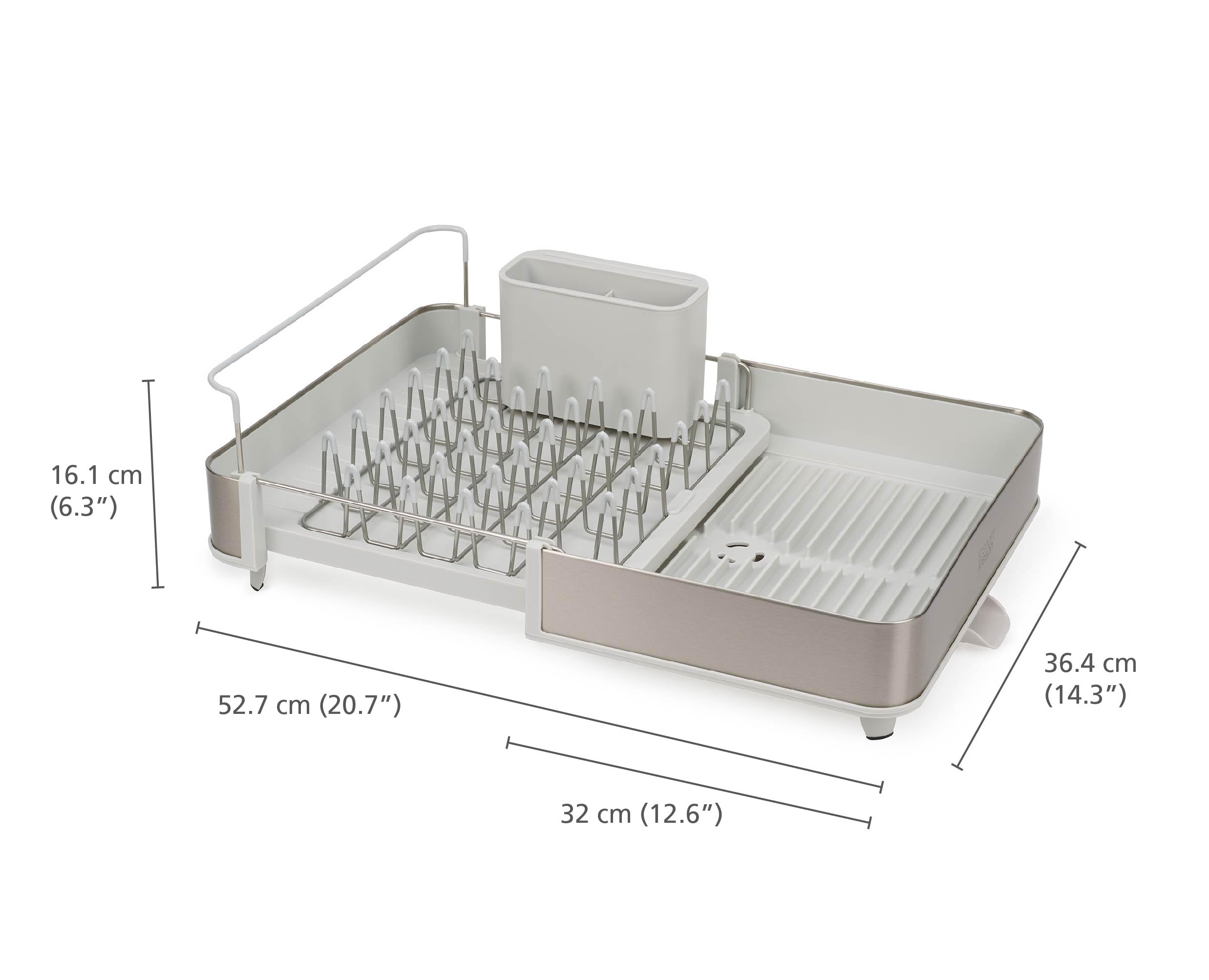Joseph Joseph Extend Steel Expandable Dish Drainer Rack | Stainless Steel | Movable Cutlery Holder 5