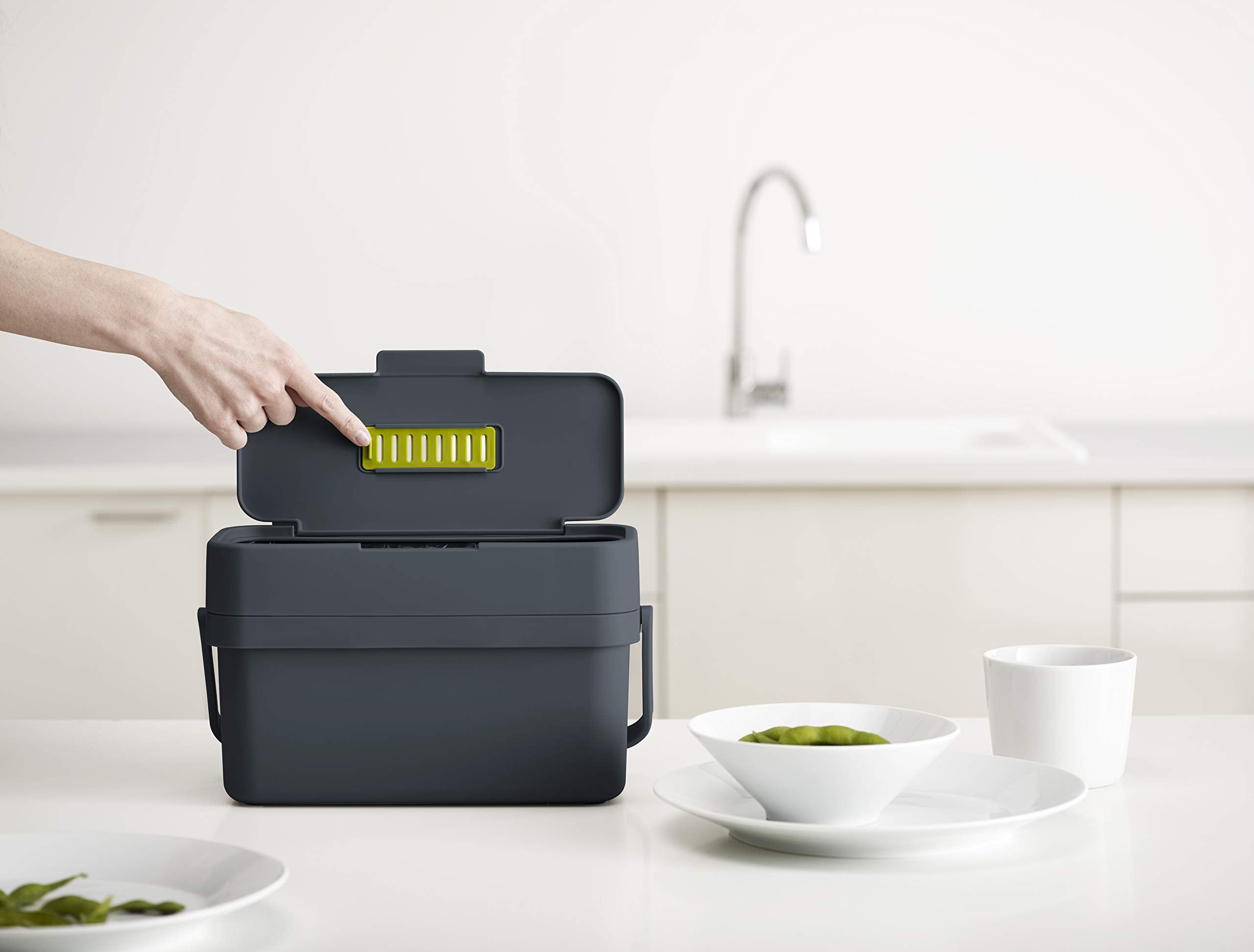 Joseph Joseph Compo 4L Slimline Food Waste Recycling Caddy with Adjustable Air Vent | Graphite 5
