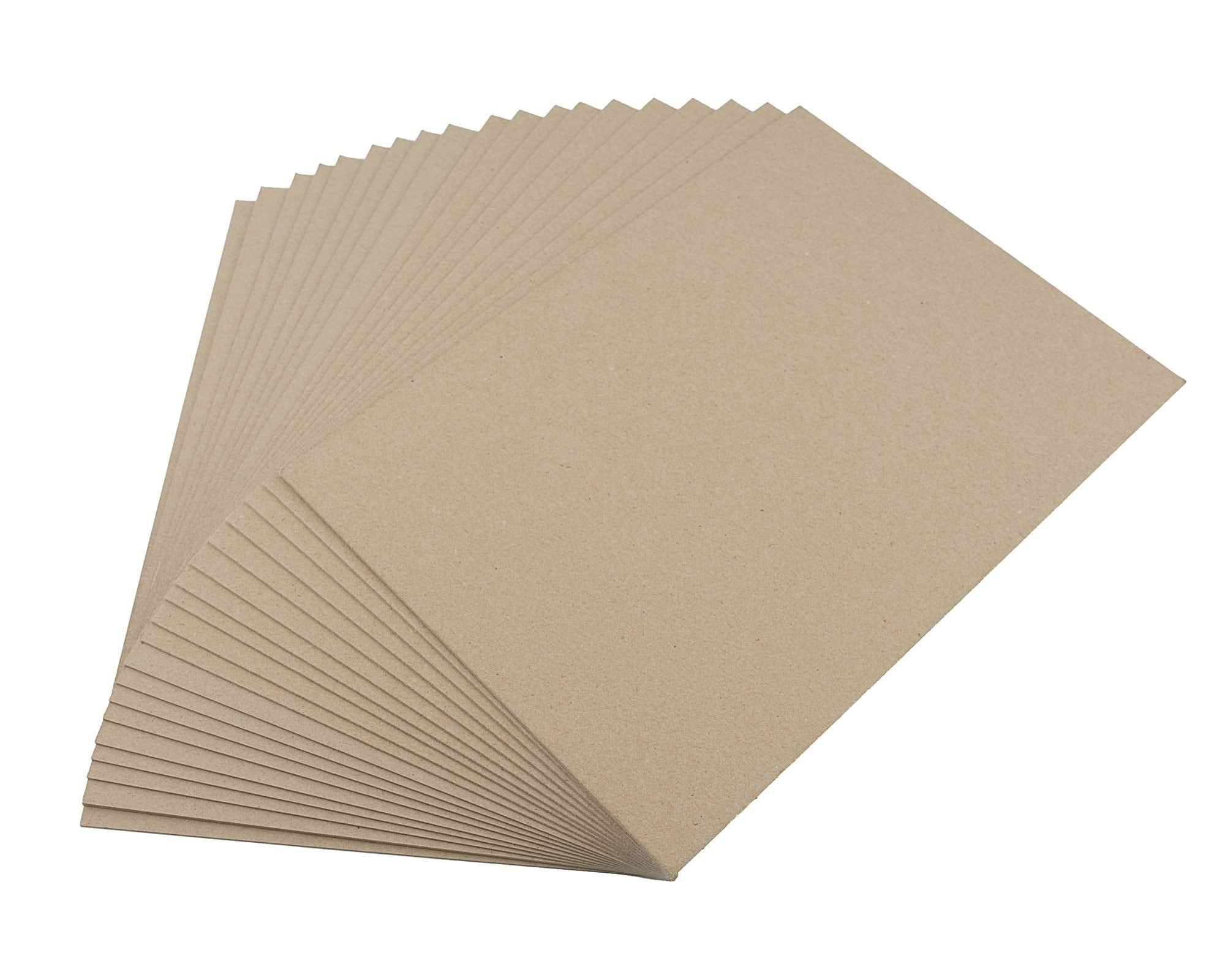 House of Card & Paper Grey Kraft Board - 945gsm, 1500micron, A5 Size | 20 Sheets 1