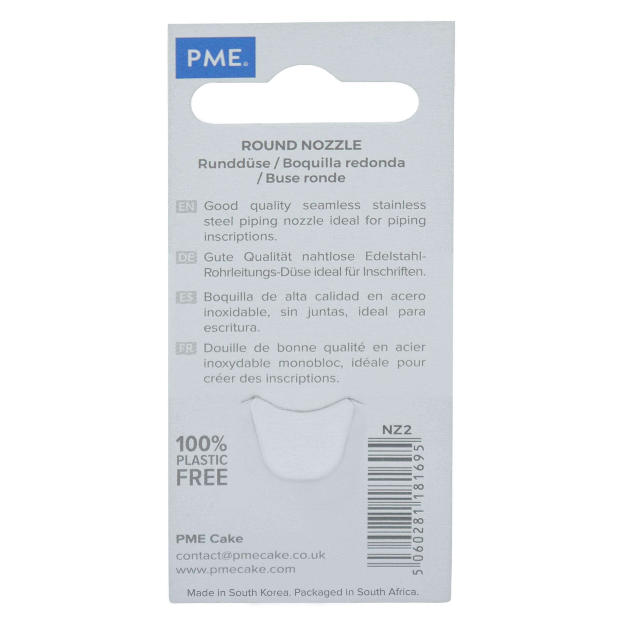 PME JEM Round Piping Nozzle No. 2 | 1.5mm Tip | Seamless Stainless Steel 6