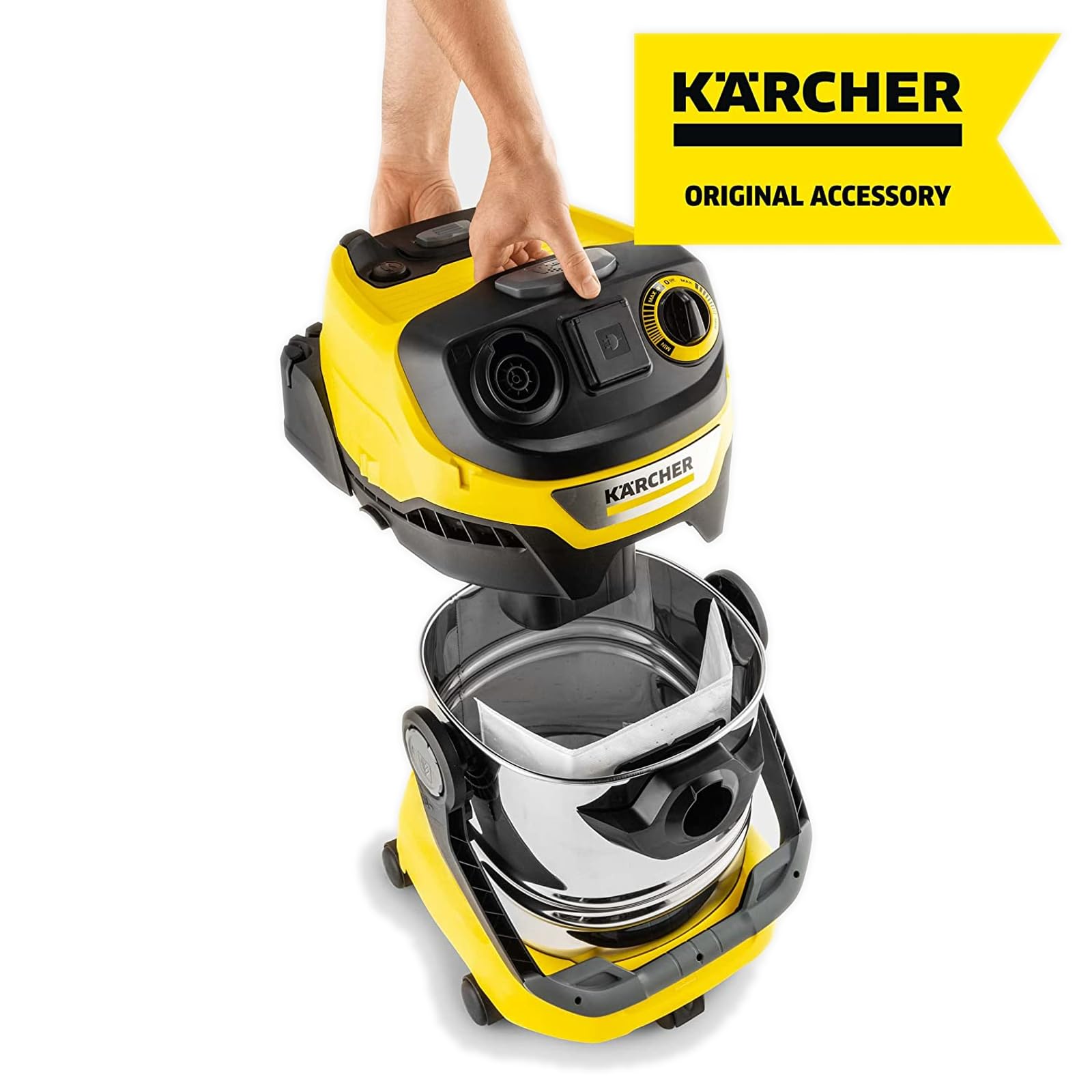 Kärcher Fleece Filter Bag Set (4 Pieces) - Extremely Tear-Resistant for WD/KWD/MV Series Vacuums 4