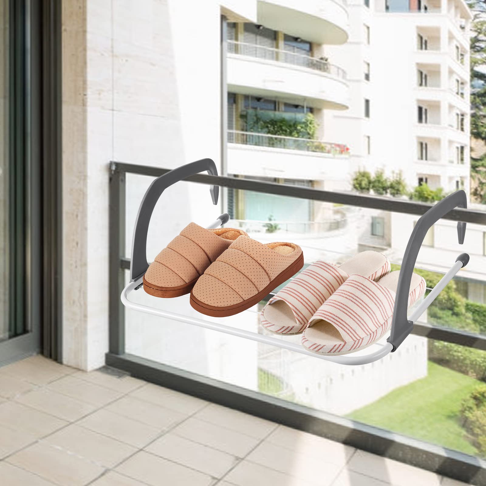 Rainberg 5 Bar Radiator Clothes Airer Rack, Foldable Metal Drying Rack with Adjustable Arms | 5kg Capacity 7