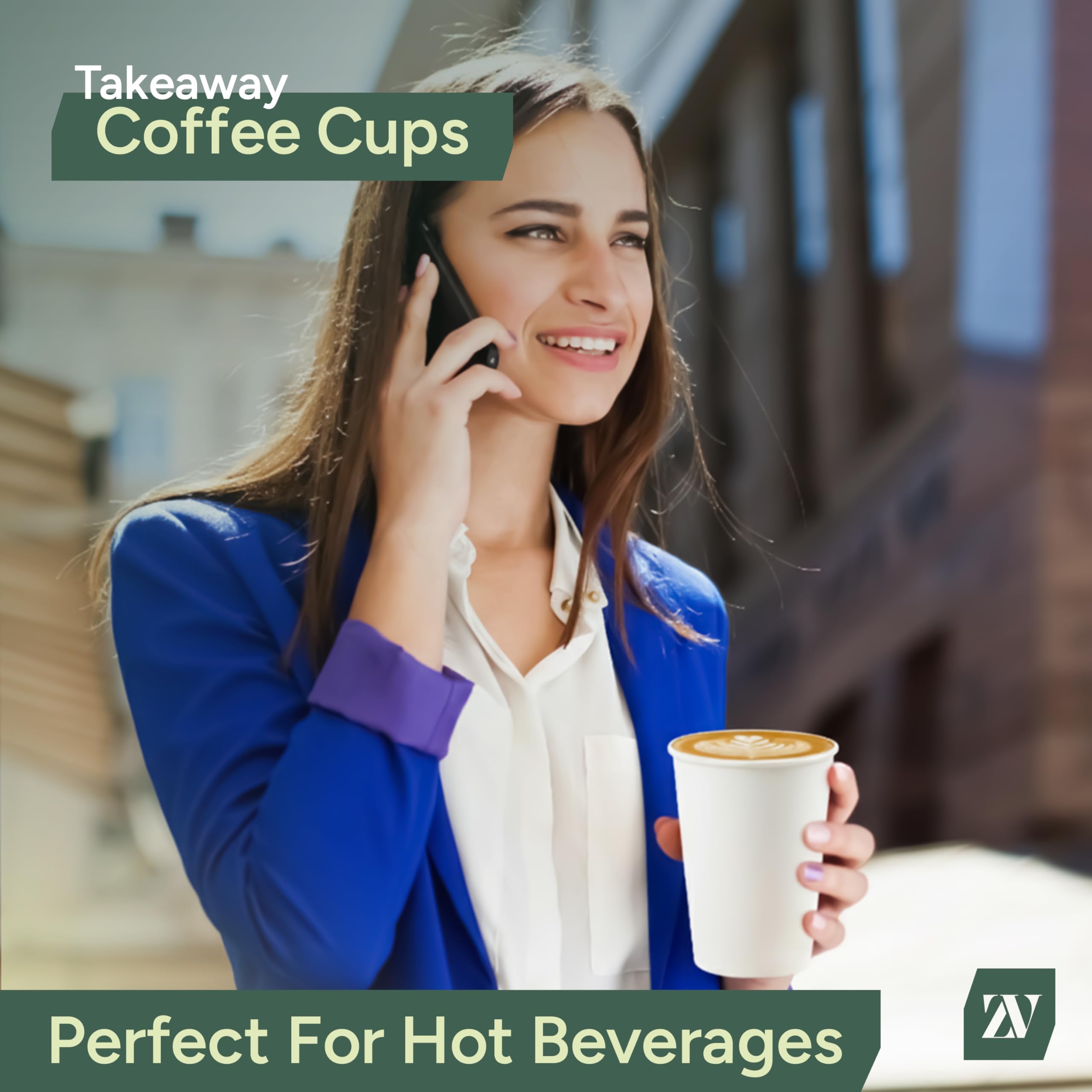 Zuvo Paper Cups - 8oz Single Wall White Disposable Cups | 100 Pack | Leak Proof 7