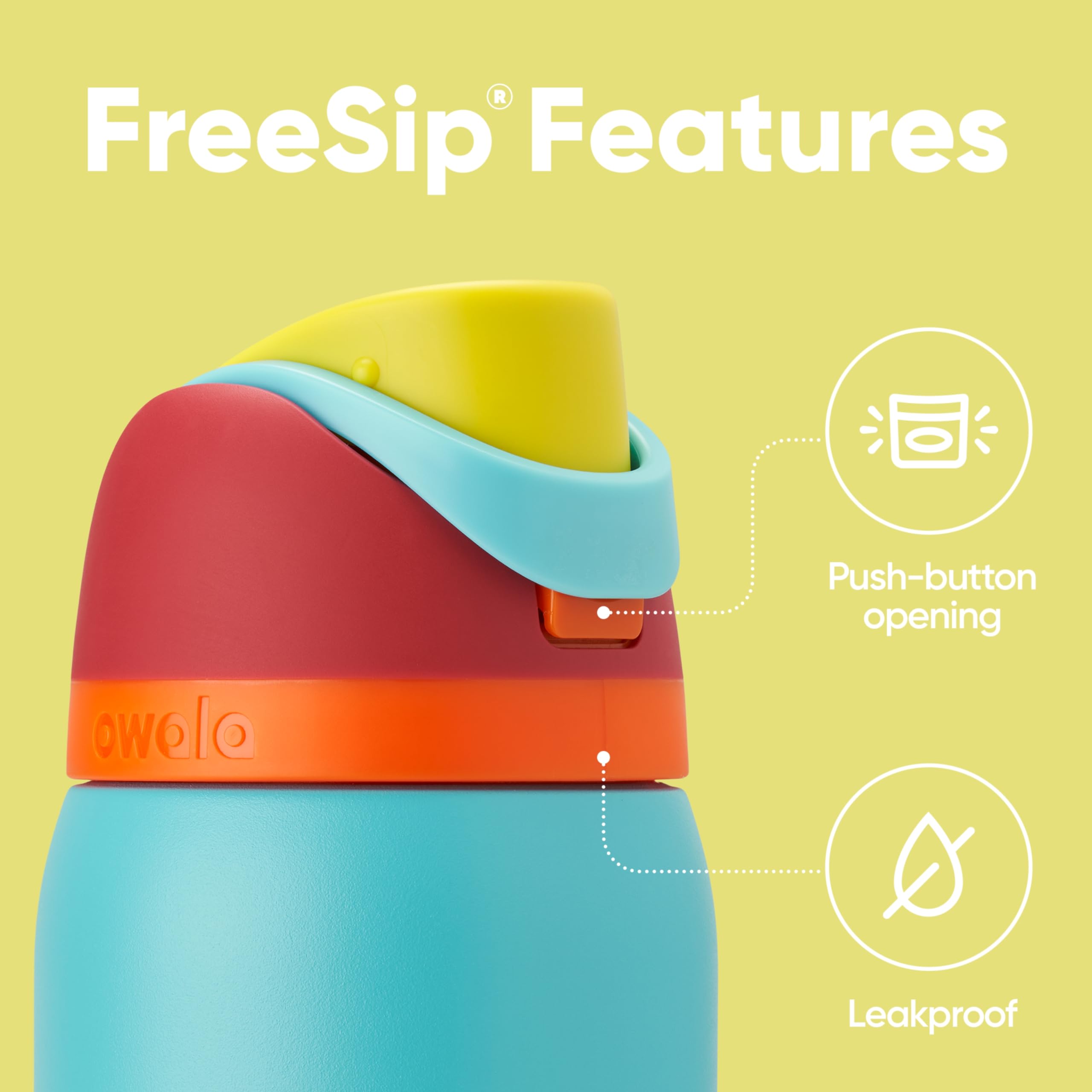 Owala FreeSip Insulated Stainless Steel Water Bottle with Straw, 945ml, Summer Sweetness 3