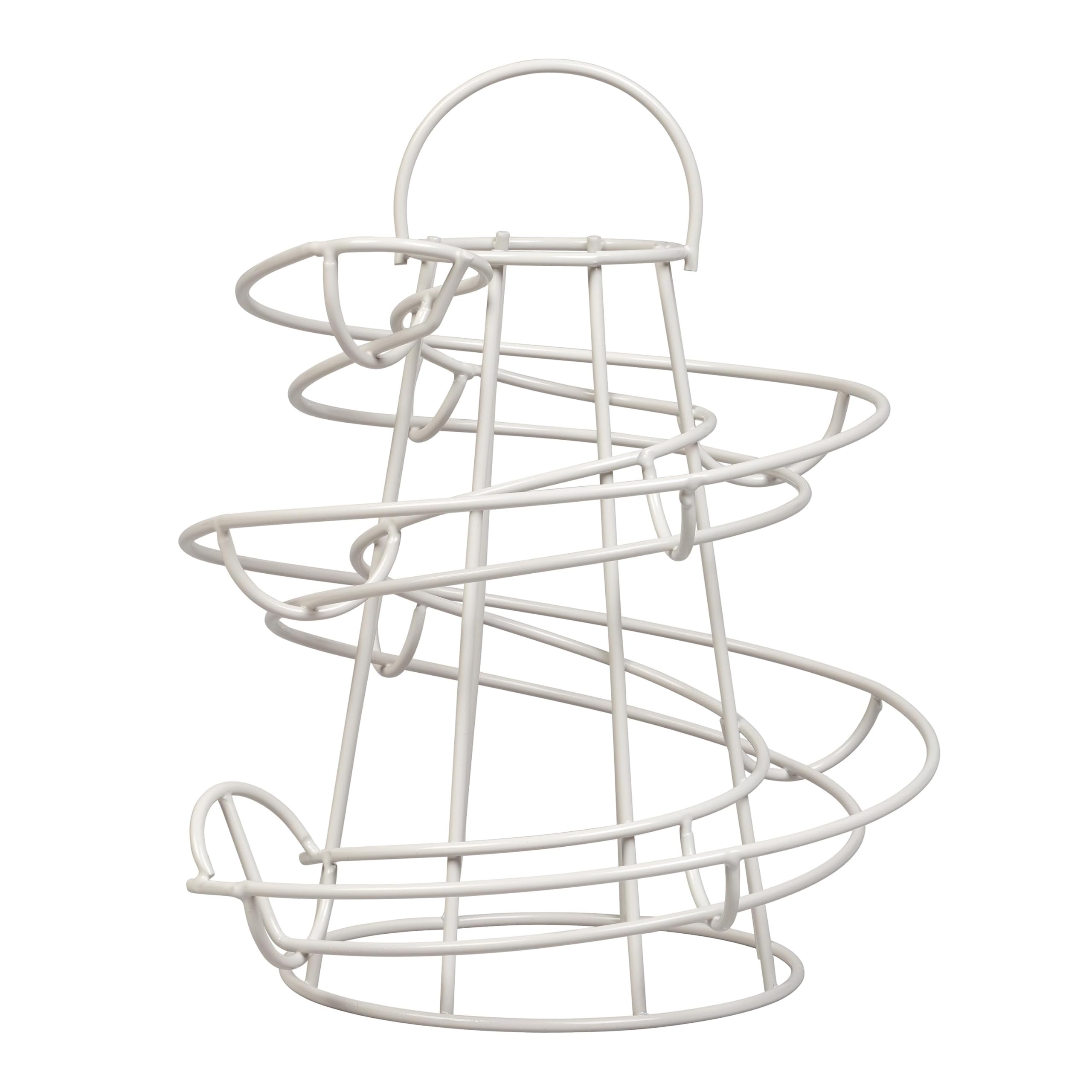 Tala Helter Skelter Egg Storage Holder - Holds 20 Medium Eggs | Metal | White 1