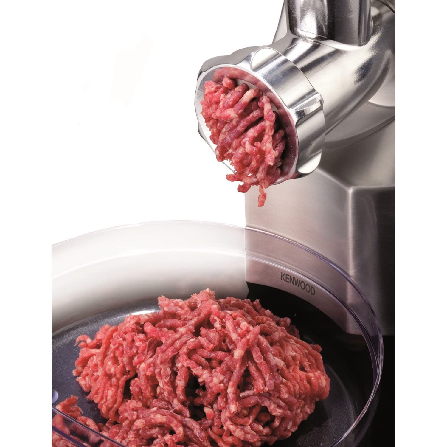 Kenwood Meat Grinder MG510 - 1600W Locked Power | Die-Cast Metal Body | Includes Sausage & Kebbe Attachments 6