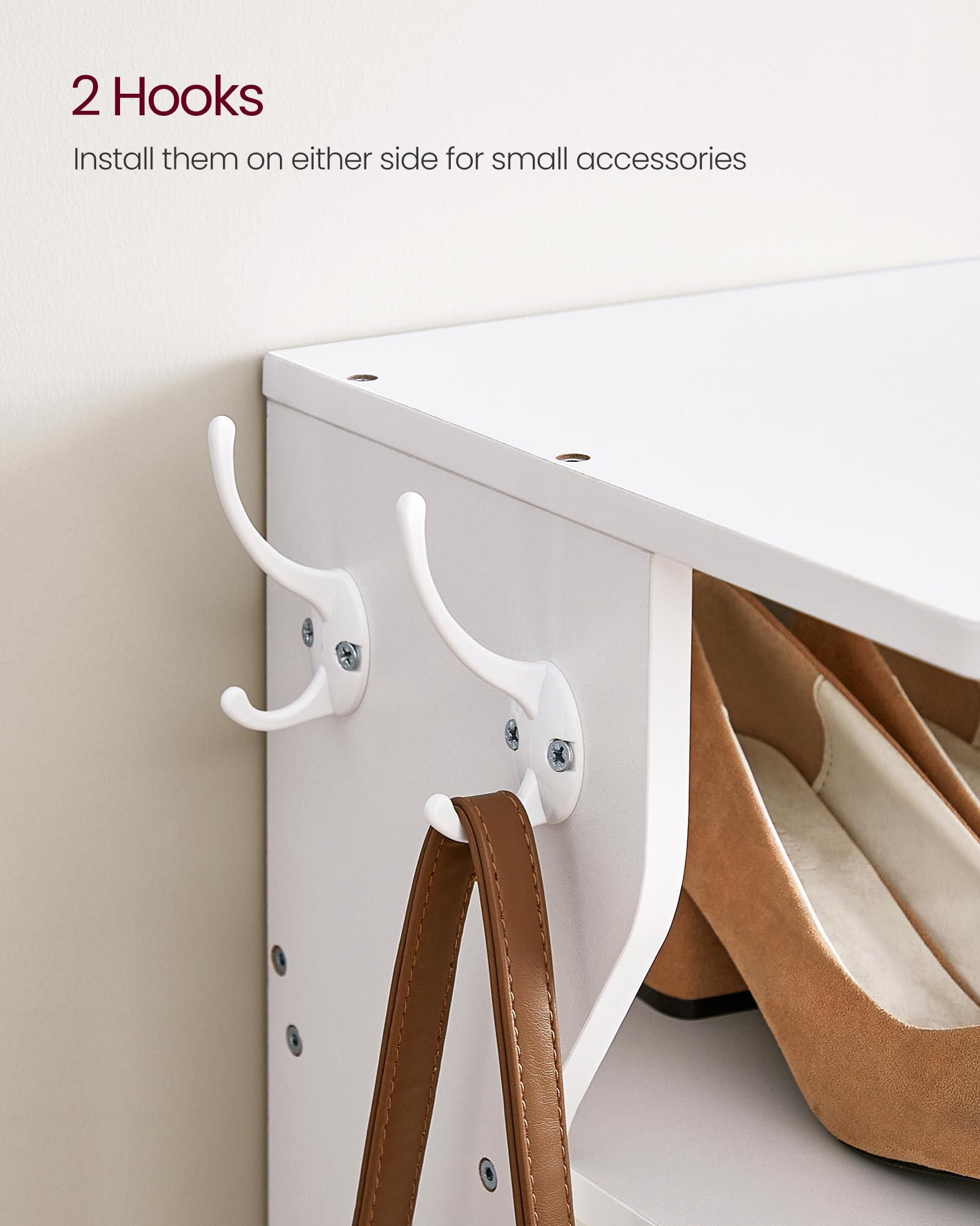 VASAGLE Slim Shoe Rack - 6-Tier Storage | 30cm Wide | 10kg Max Load per Shelf | White 6
