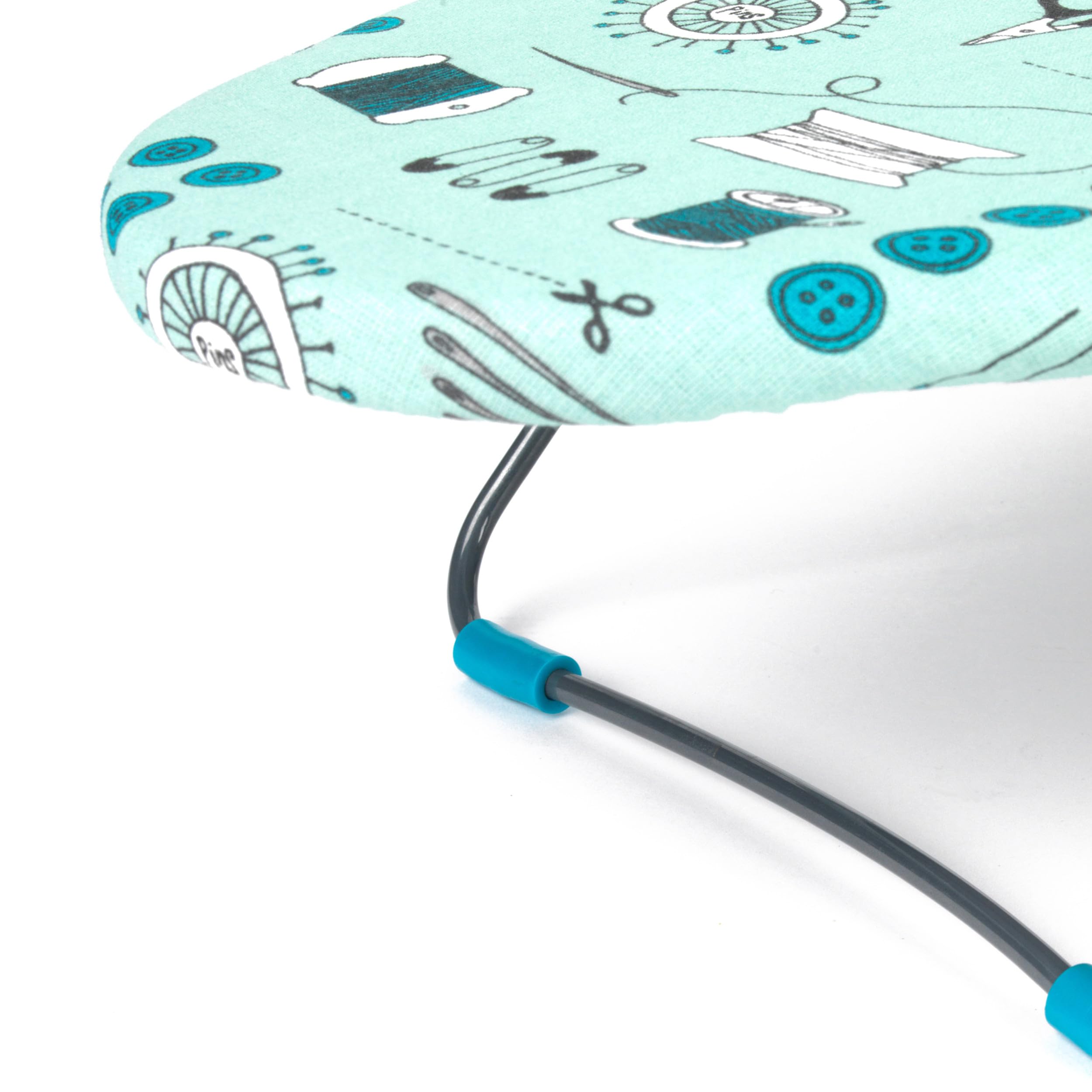 Beldray Tabletop Ironing Board - 73x31cm, Sewing Print, 100% Cotton Cover, Foldable Legs 8
