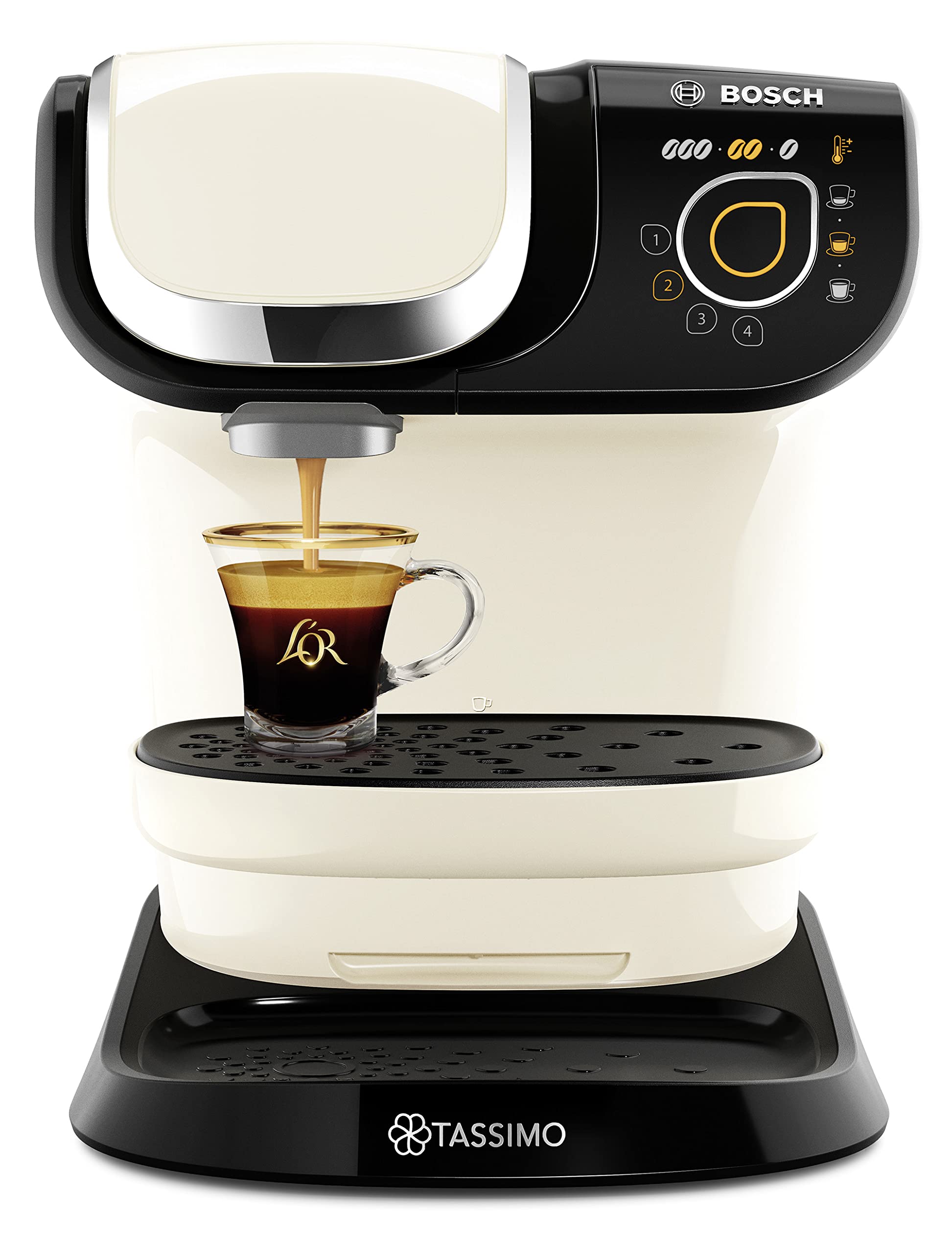 Tassimo by Bosch My Way 2 TAS6507GB Coffee Machine - 1500W, 1.3L Tank, Cream 4