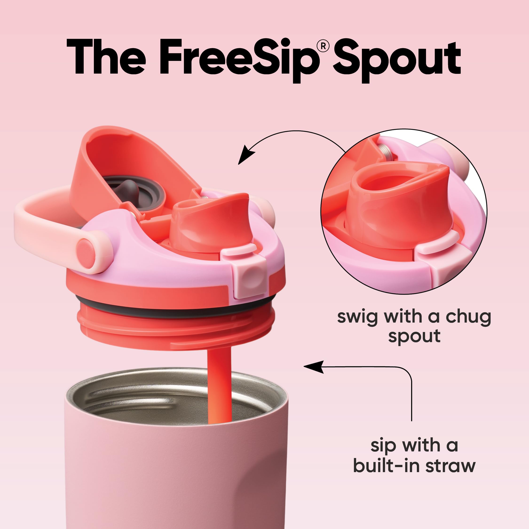 Owala FreeSip Sway Insulated Stainless Steel Water Bottle - 30oz/890ml - Angel Food Cake 3