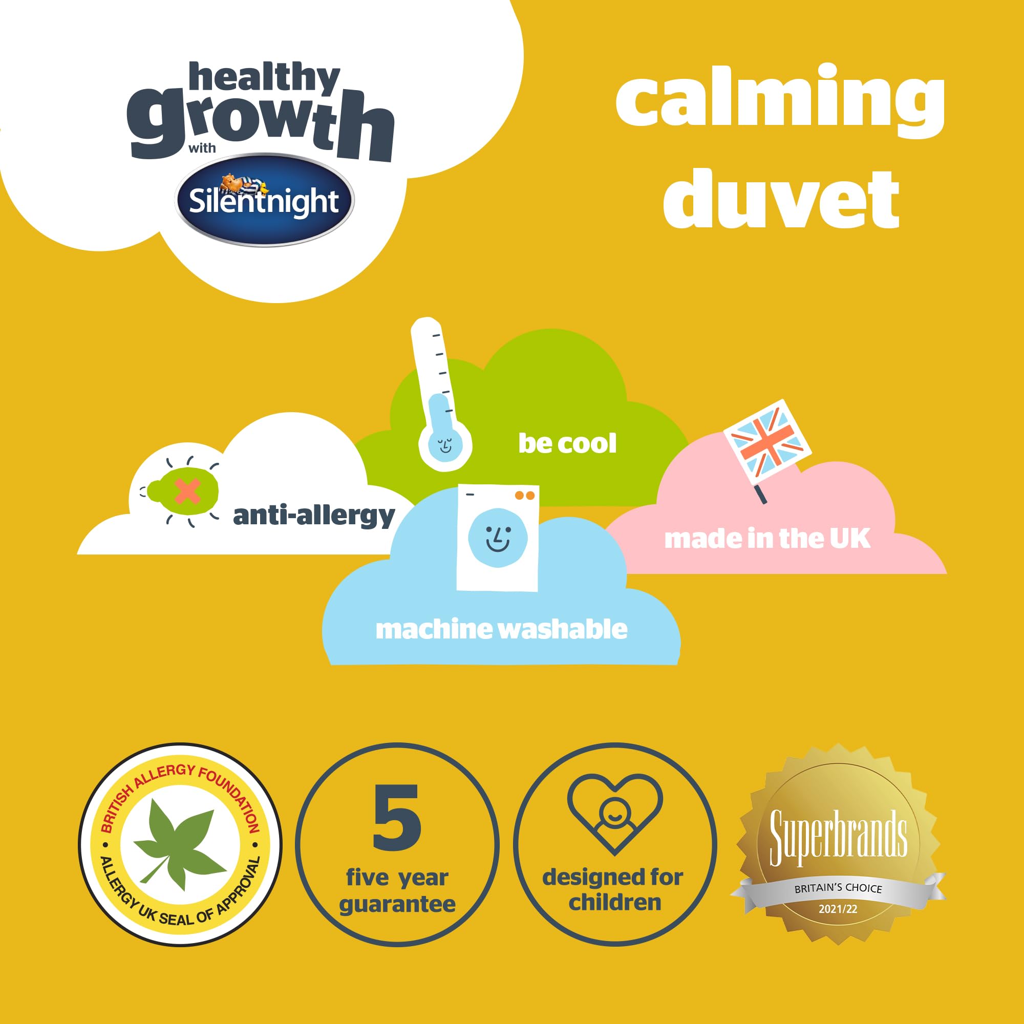 Silentnight Healthy Growth 10.5 Tog Duvet - Calming Weighted Sensation | Single Size | Anti-Allergy 7