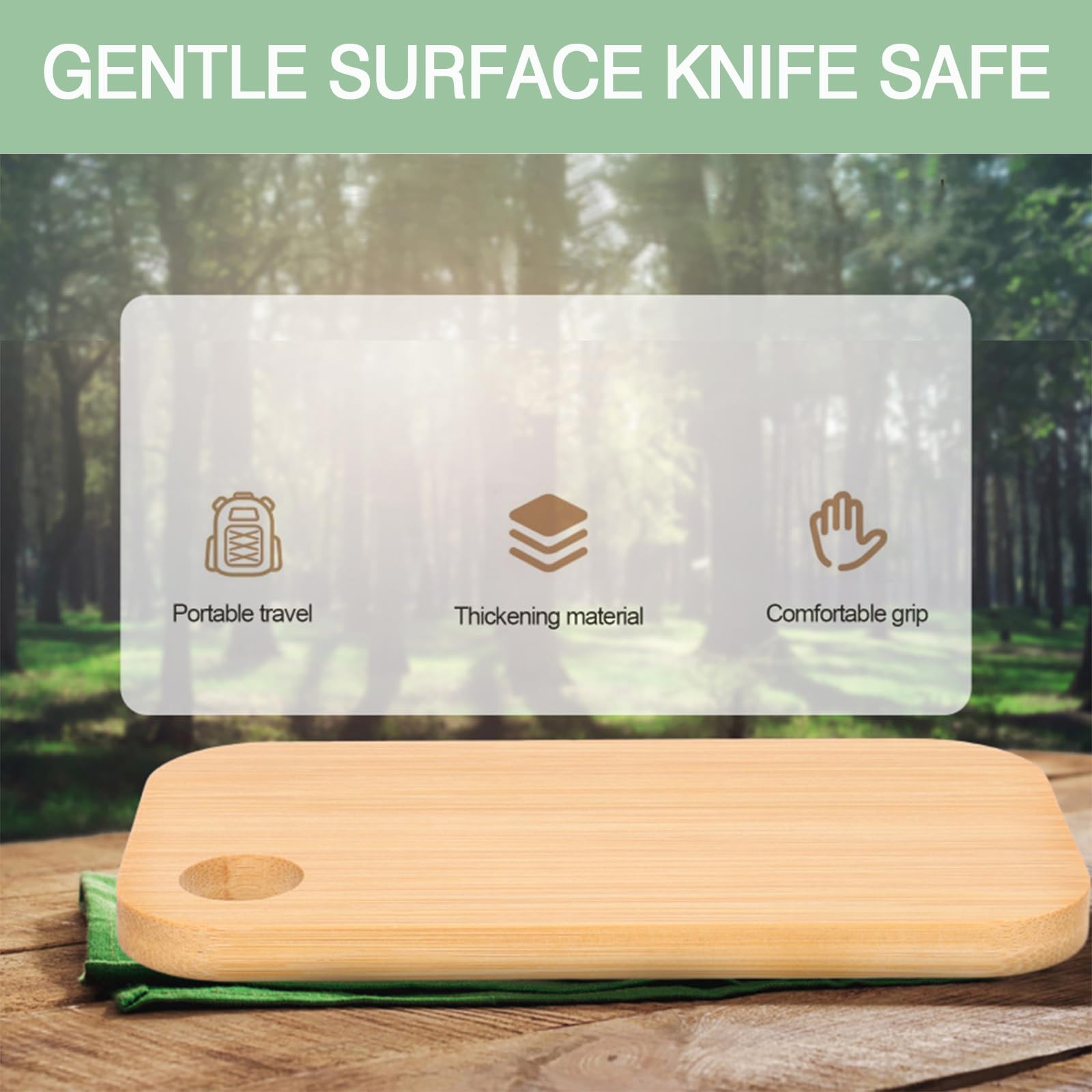 Vivo Technologies Bamboo Chopping Boards Set - 3 Piece, 1.5cm Thick, Organic Material 3