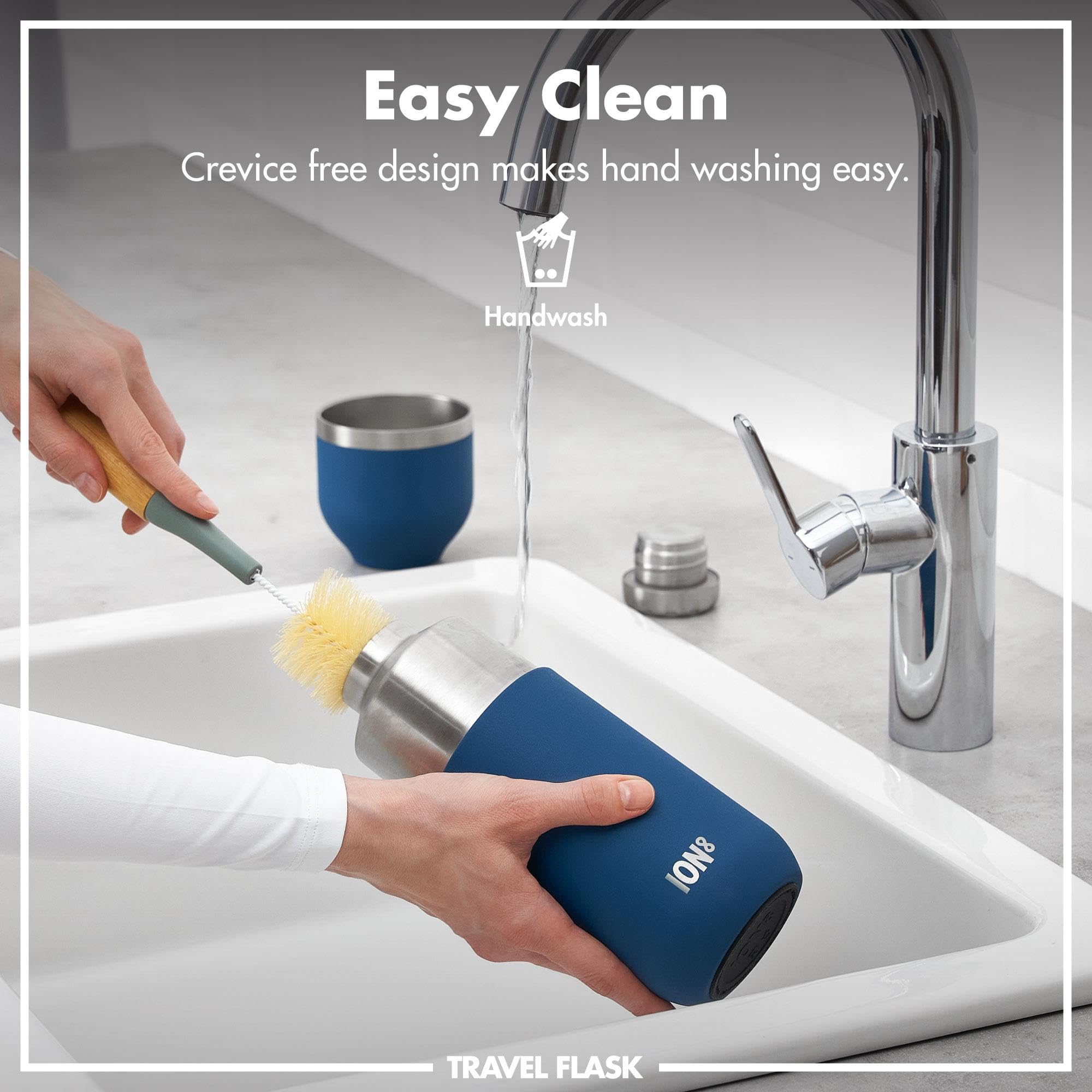 Ion8 ThermoShield Vacuum Insulated Flask - 700ml | Keeps Hot/Cold 12+ Hrs | Deep Teal 8