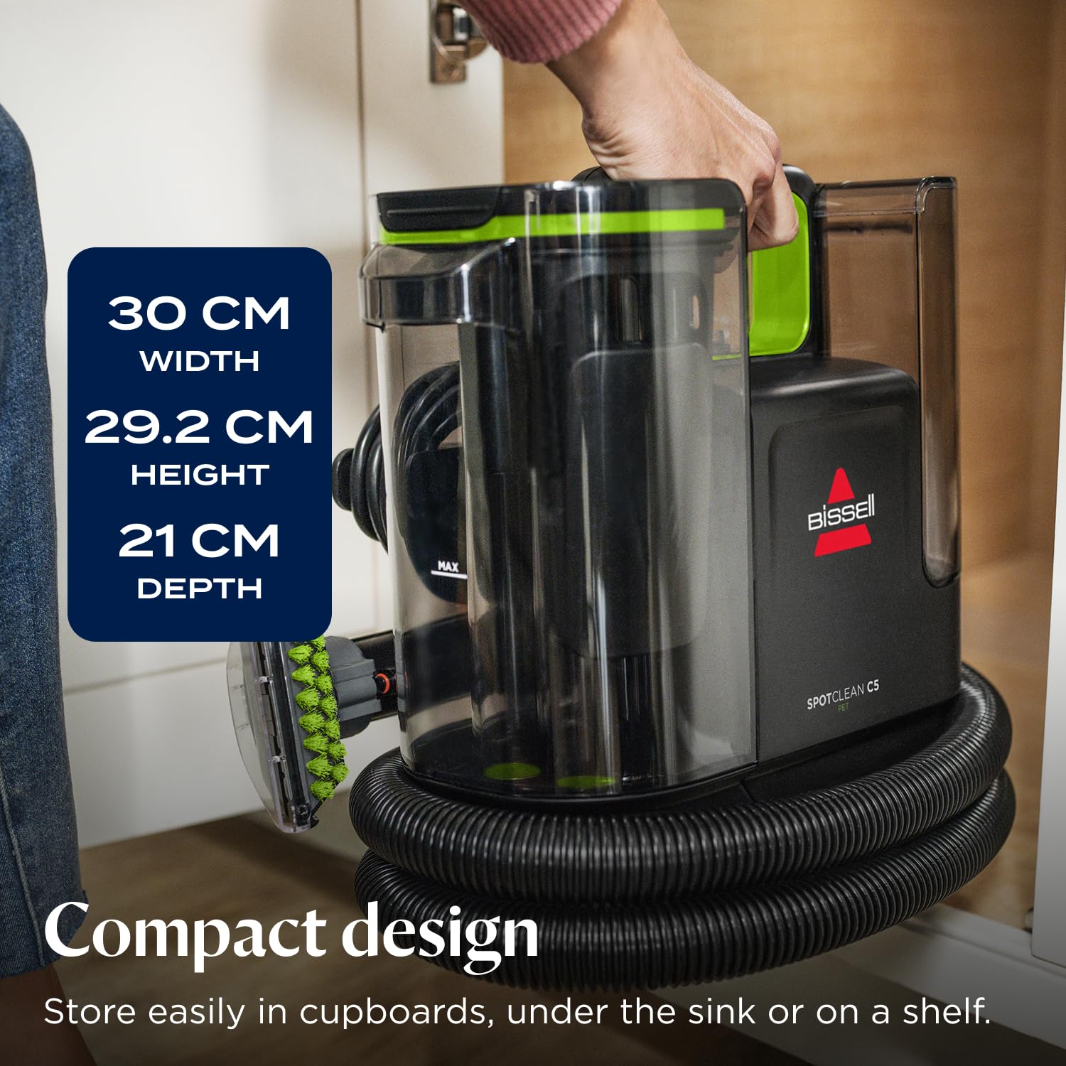 BISSELL SpotClean C5 Pet Portable Carpet Cleaner - 16.4K Pa Suction | Dual Tank | 69 dB Noise Level | 3928E 5