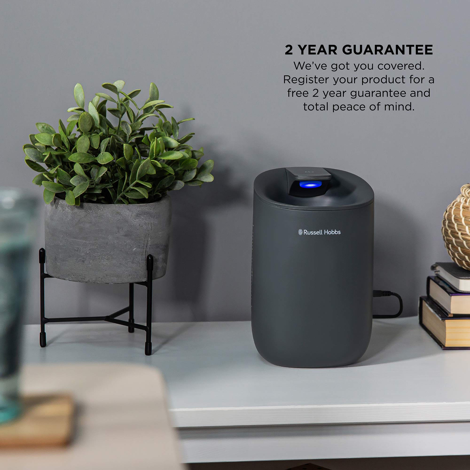 Russell Hobbs Fresh Air Mini Dehumidifier - 300ml/day Extraction | 15m² Coverage | Grey 6