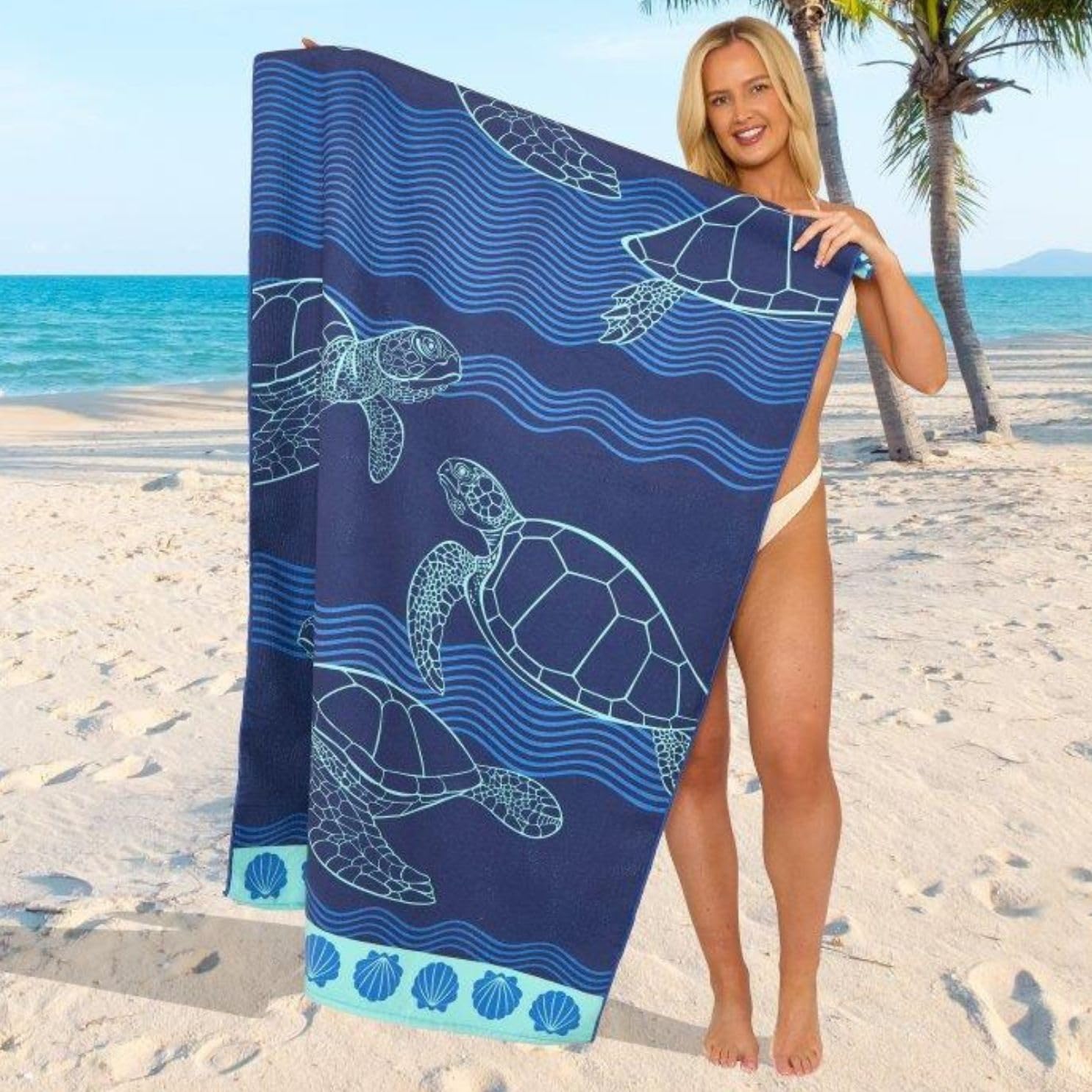 GC GAVENO CAVAILIA Extra Large Beach Towel - Quick Dry Microfibre, Sand Free, Non-Slip | 180 x 100 cm (1 Piece) 1