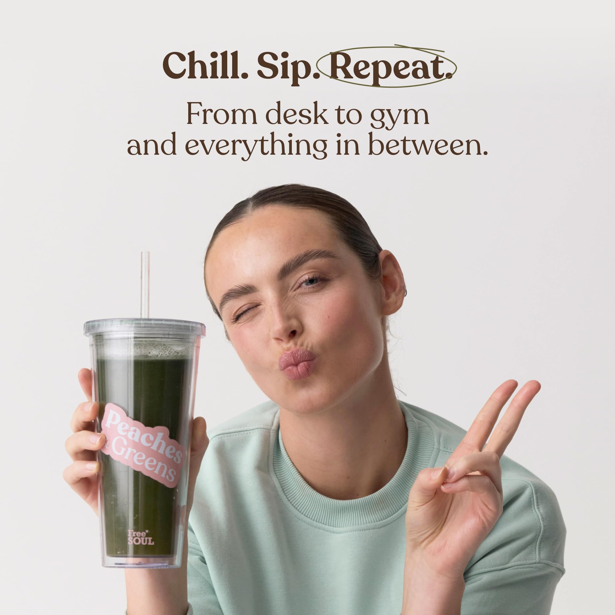 Free Soul Portable Tumbler - 750ml Capacity | Leak Proof | Includes Straw