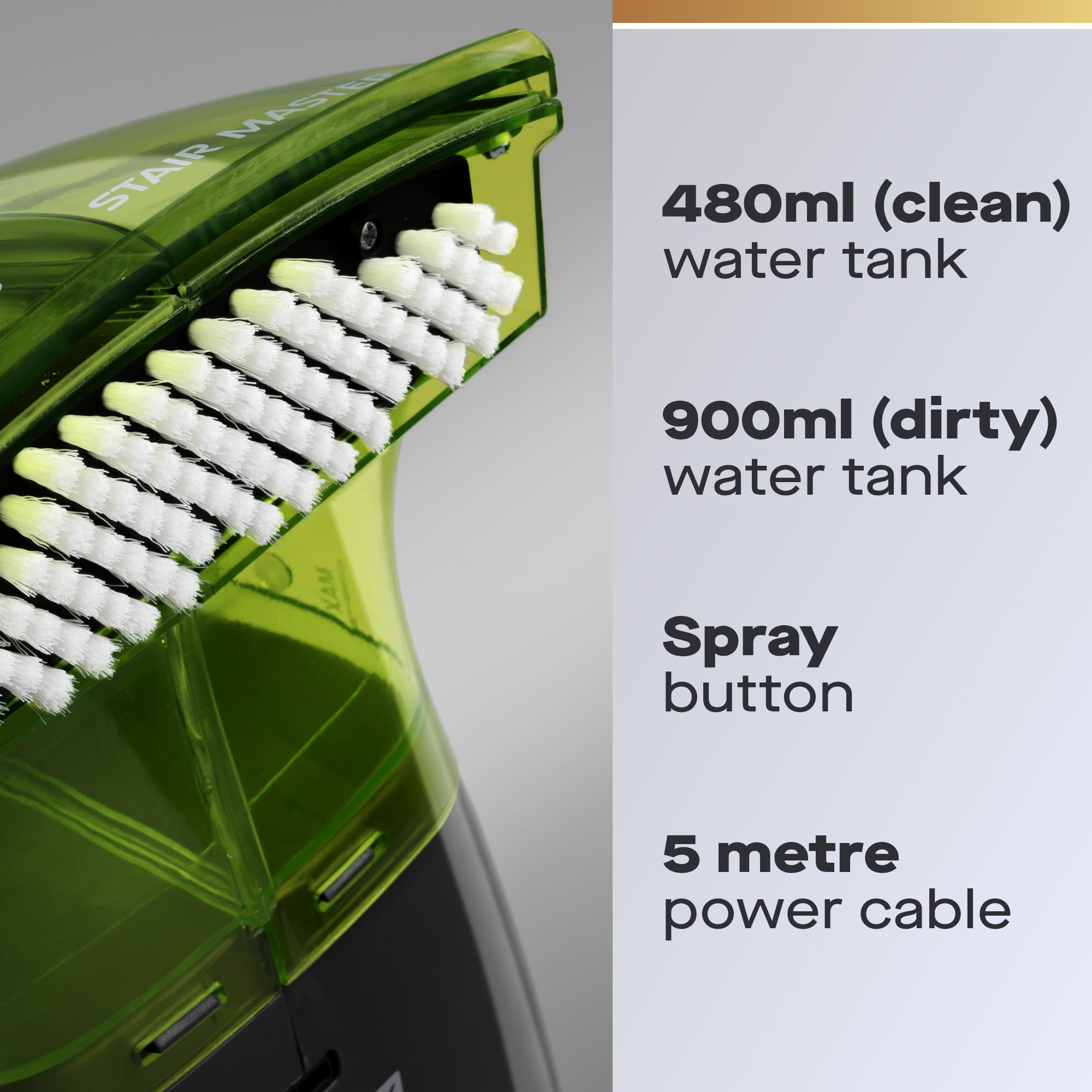 Daewoo Hurricane Stair Master Corded Spot Cleaner | 5m Cord | 480ml Clean Tank | 900ml Dirty Tank