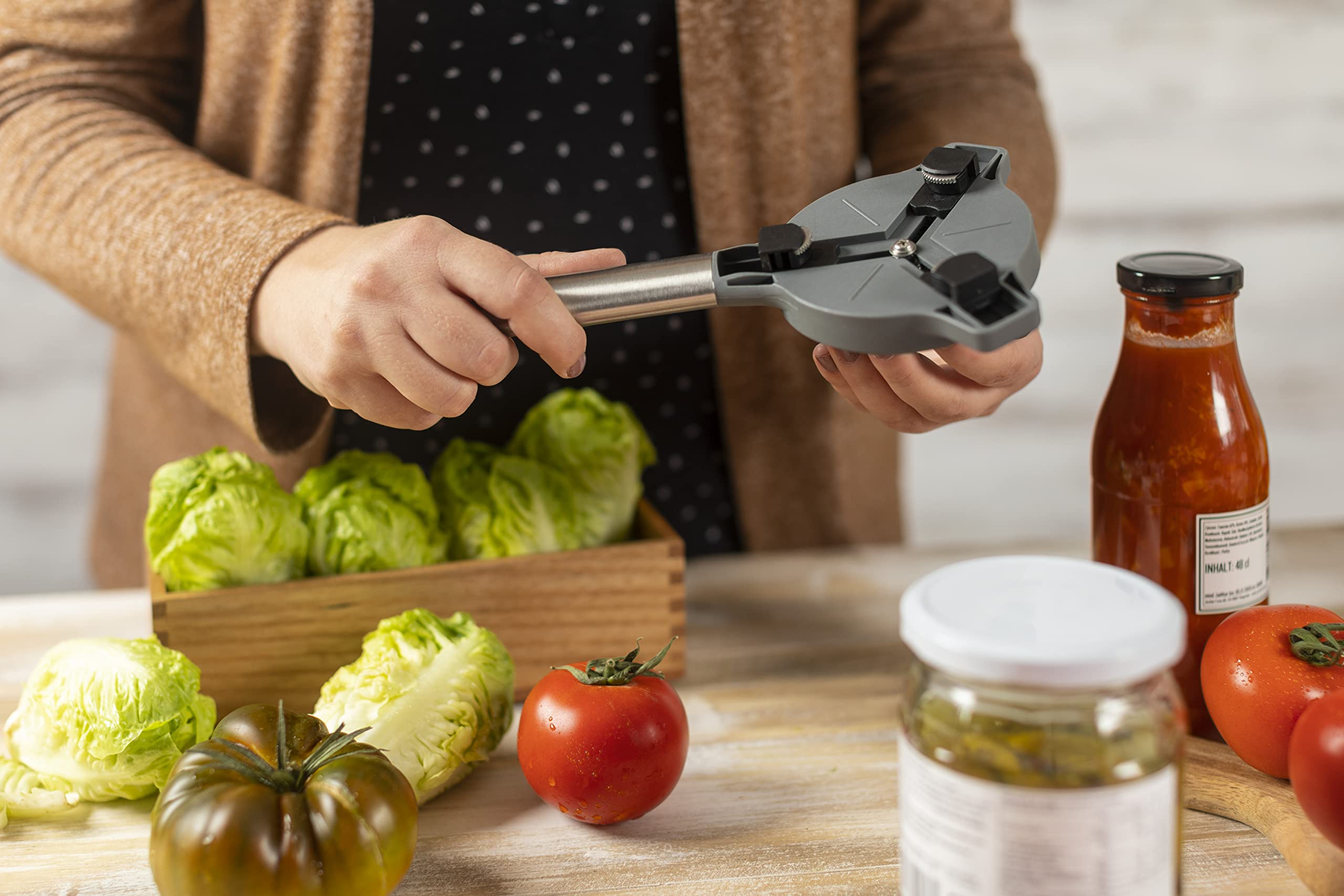 Kuhn Rikon Jar Opener with 3 Steel Grippers - Fits Lids 2.5–9cm | Stainless Steel | Grey 7
