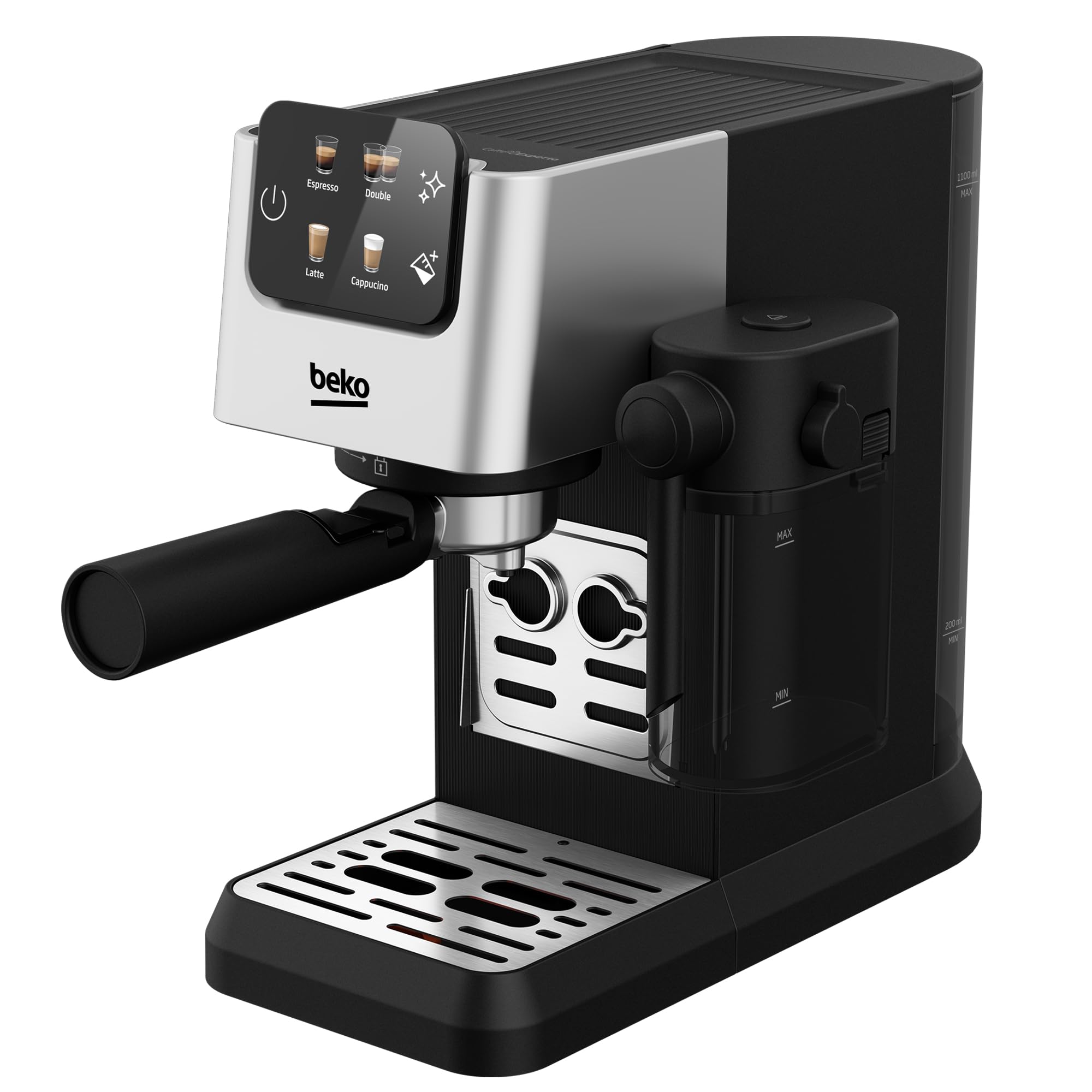 Beko CaffeExperto CEP5304X Semi Automatic Espresso Machine | 15 Bar Pressure | Colour Touch Display | Silver 3