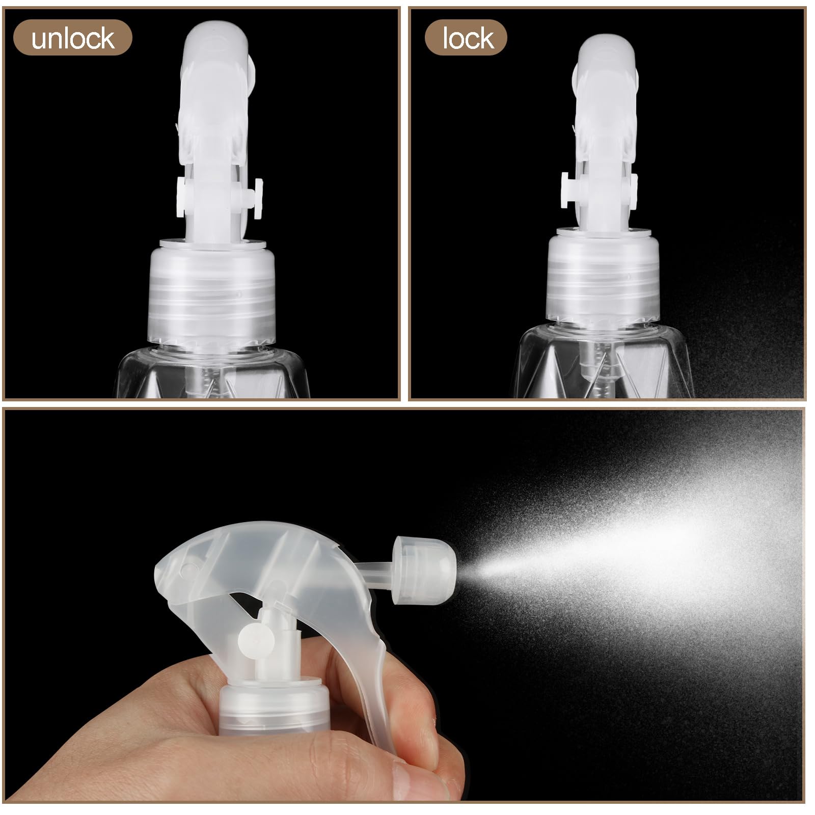 ASelected 4-Pack 200ml PET Spray Bottles - Leak-Proof & Omni-Directional Spray | BPA Free 3