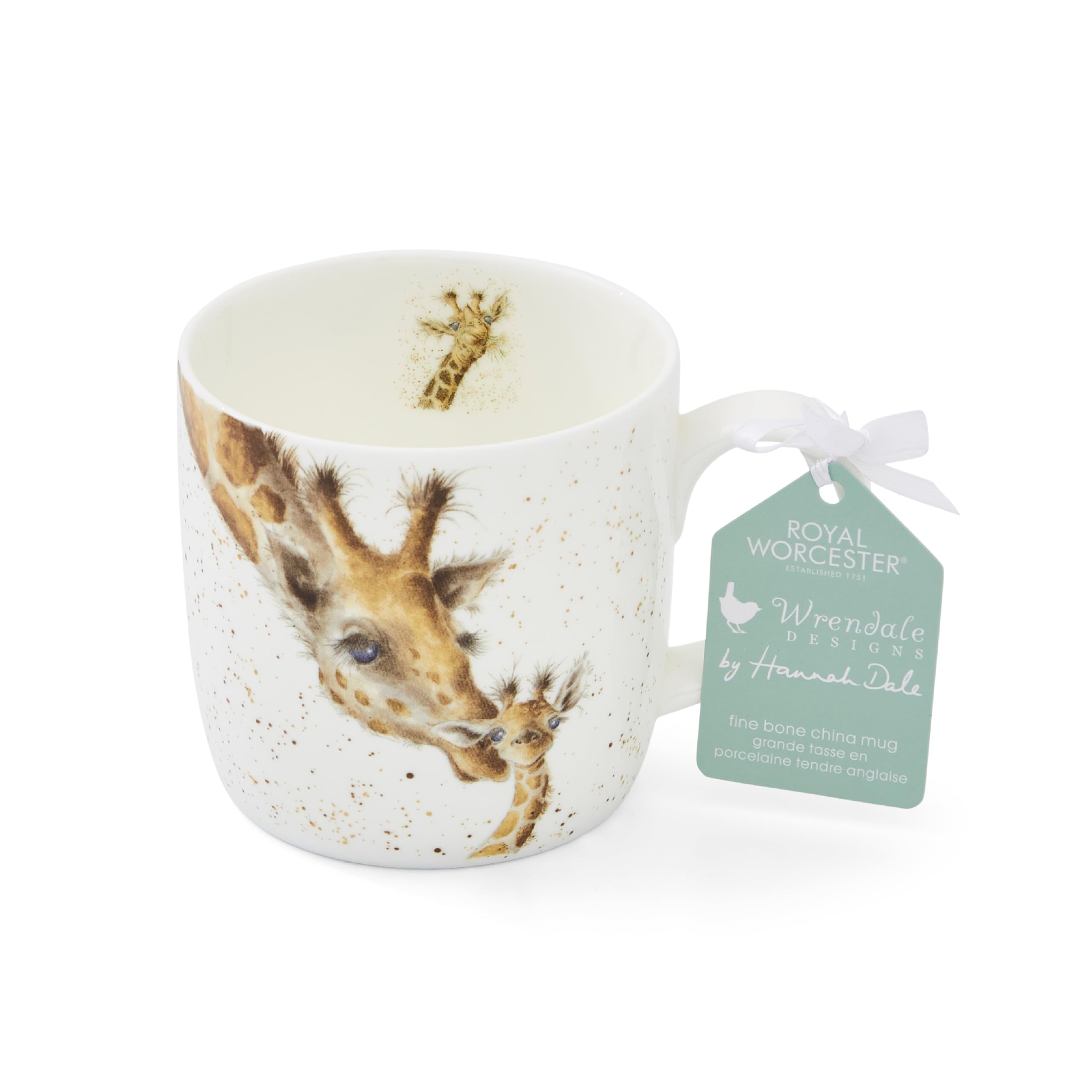 Royal Worcester Wrendale Designs First Kiss Giraffe Coffee Mug | Fine Bone China | 310ml 1