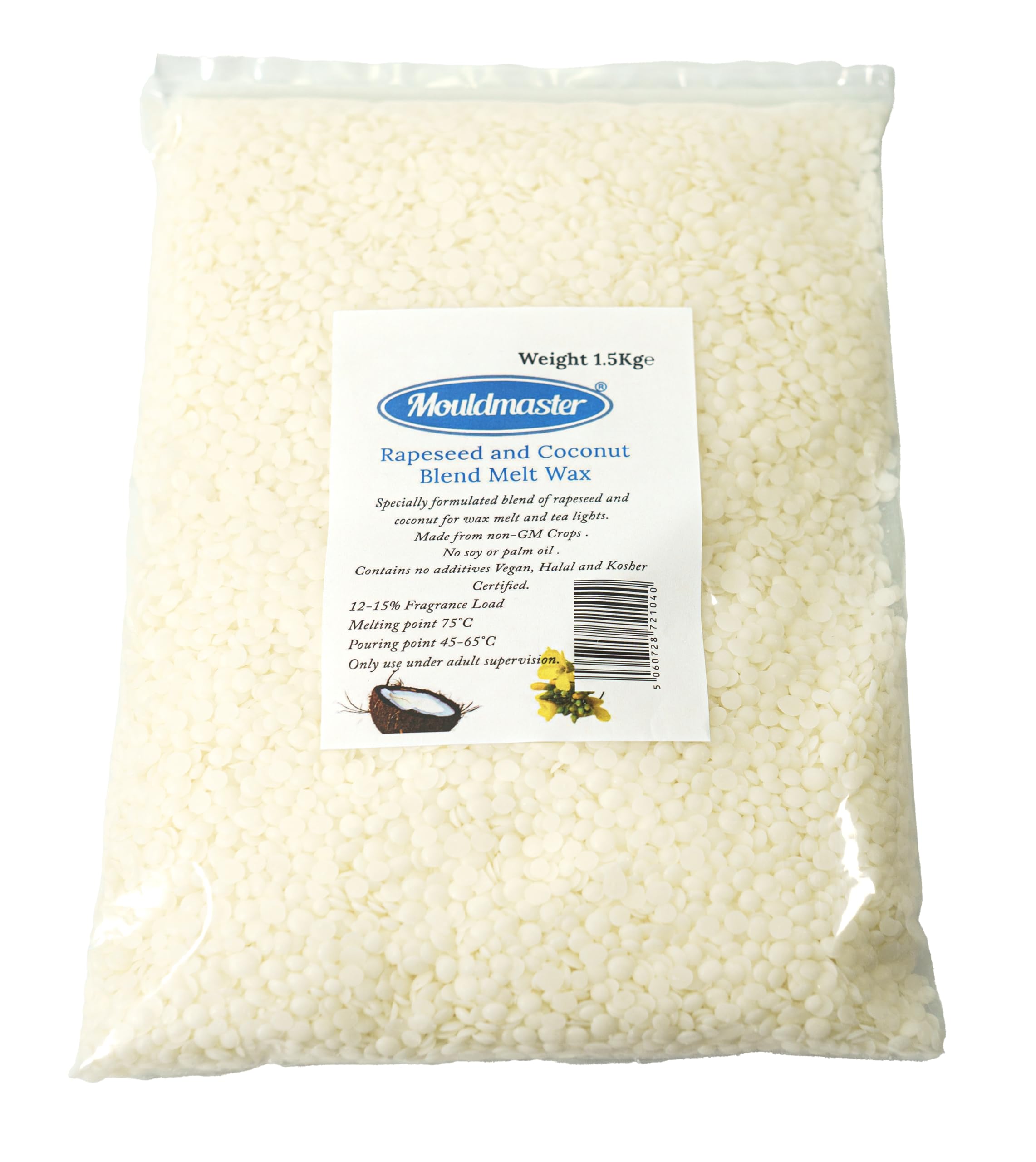 Mouldmaster Rapeseed and Coconut Blend Wax Melt Wax | 1.5kg | 16-15% Fragrance Load 1