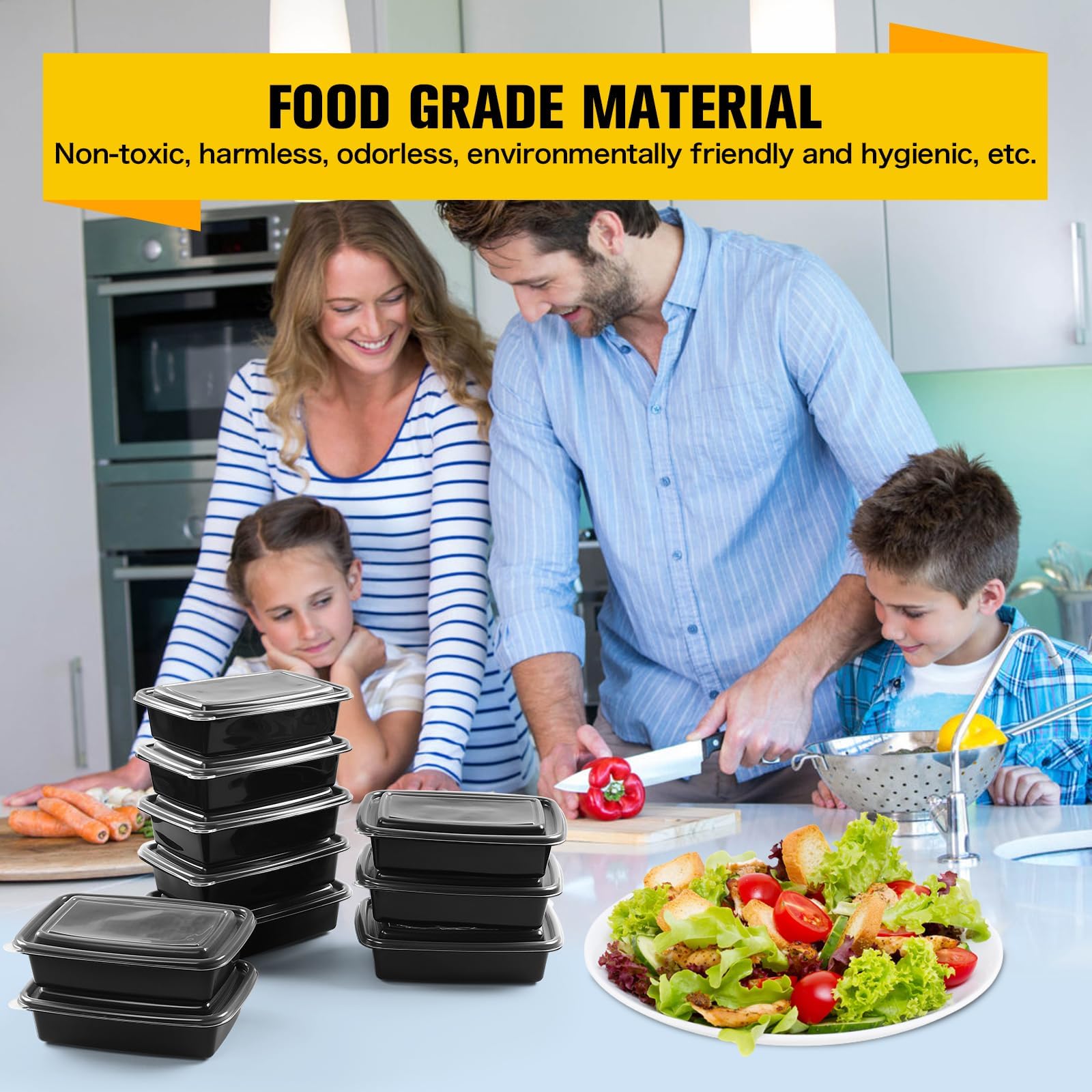 Rainberg 20PK Meal Prep Containers Reusable, BPA Free Food Storage Containers with Lids, 28oz