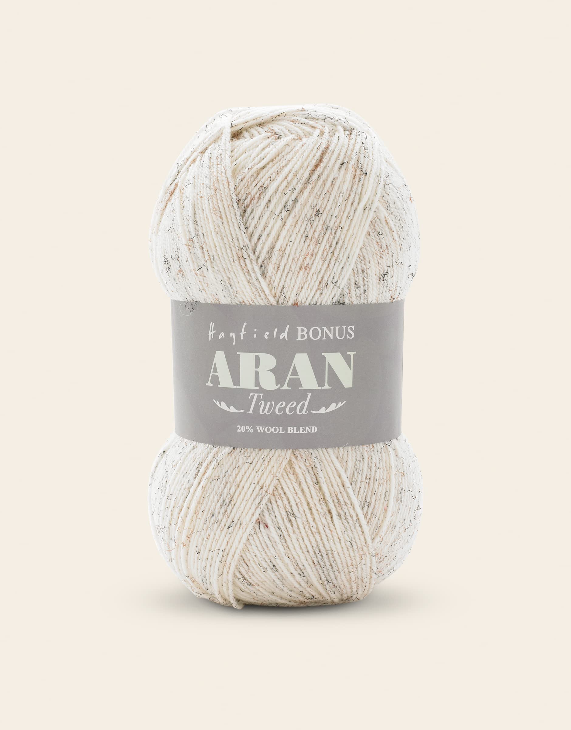 Sirdar Hayfield Bonus Tweed Aran Yarn - 80% Acrylic/20% Wool Blend | 400g Giant Ball | Sandstorm (930) 1