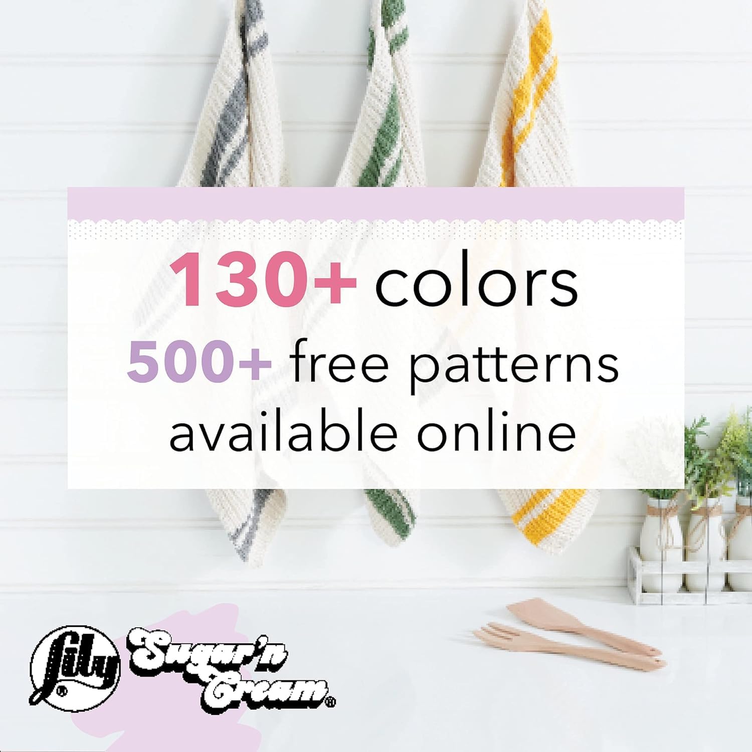 LILY Sugar 'N Cream Yarn - 100% USA Grown Cotton | Worsted Weight | Sage Green | 70.9g 7