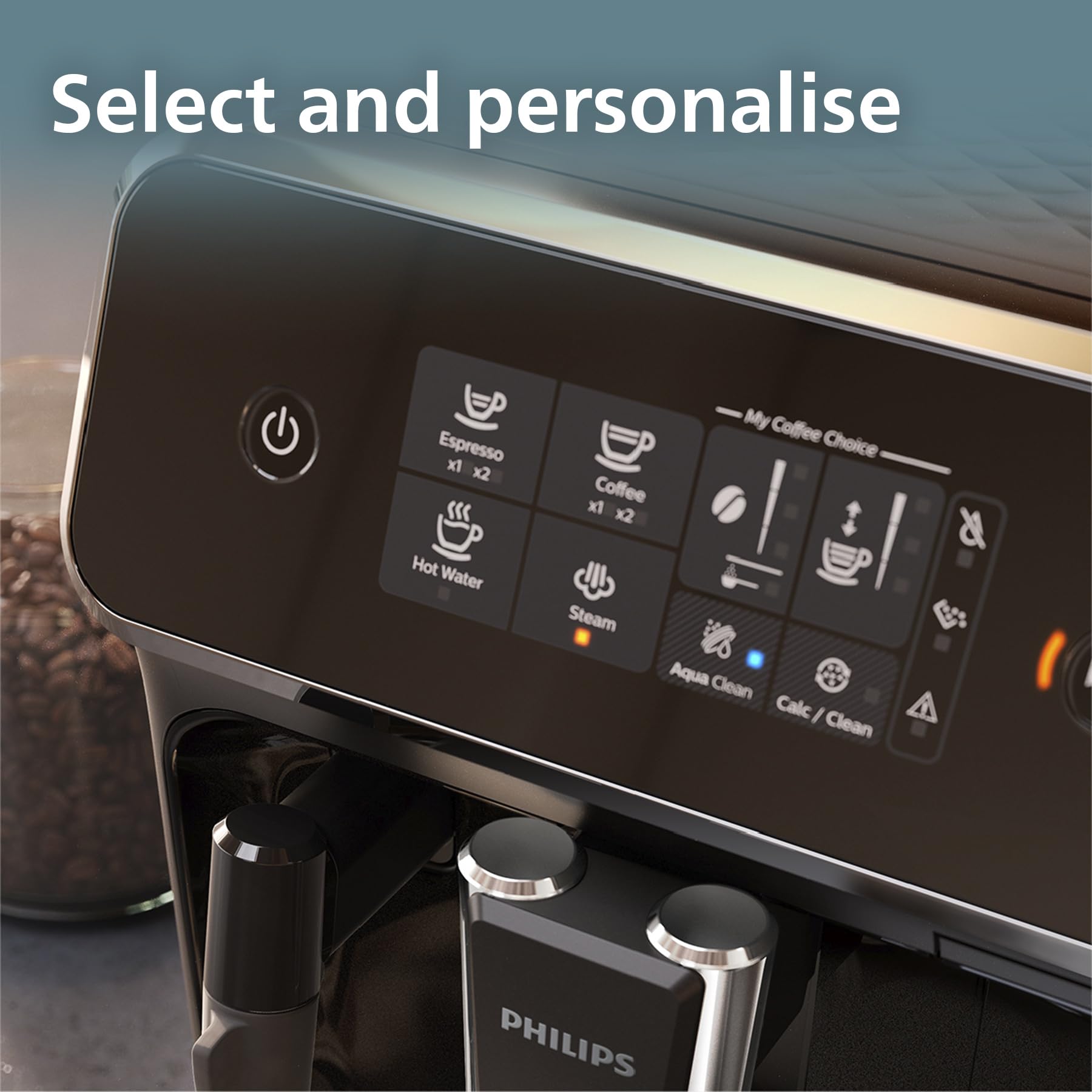 Philips 2200 Series Bean to Cup Coffee Machine - 2 Coffee Varieties, Classic Milk Frother, Black 8