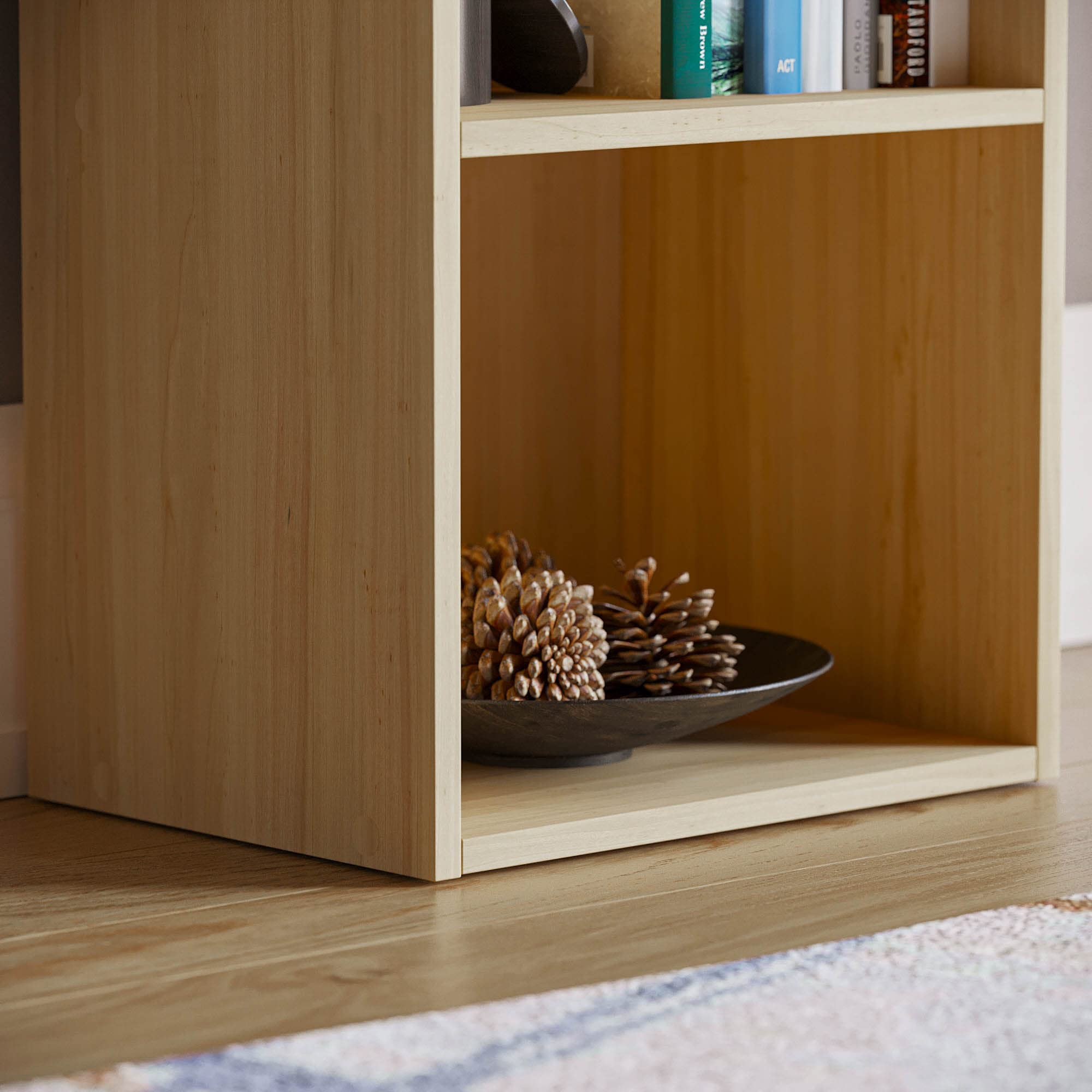 Vida Designs Oxford 3 Tier Cube Bookcase - Oak Wood Shelving Unit | H 80 x W 32 x D 24 Cm 5
