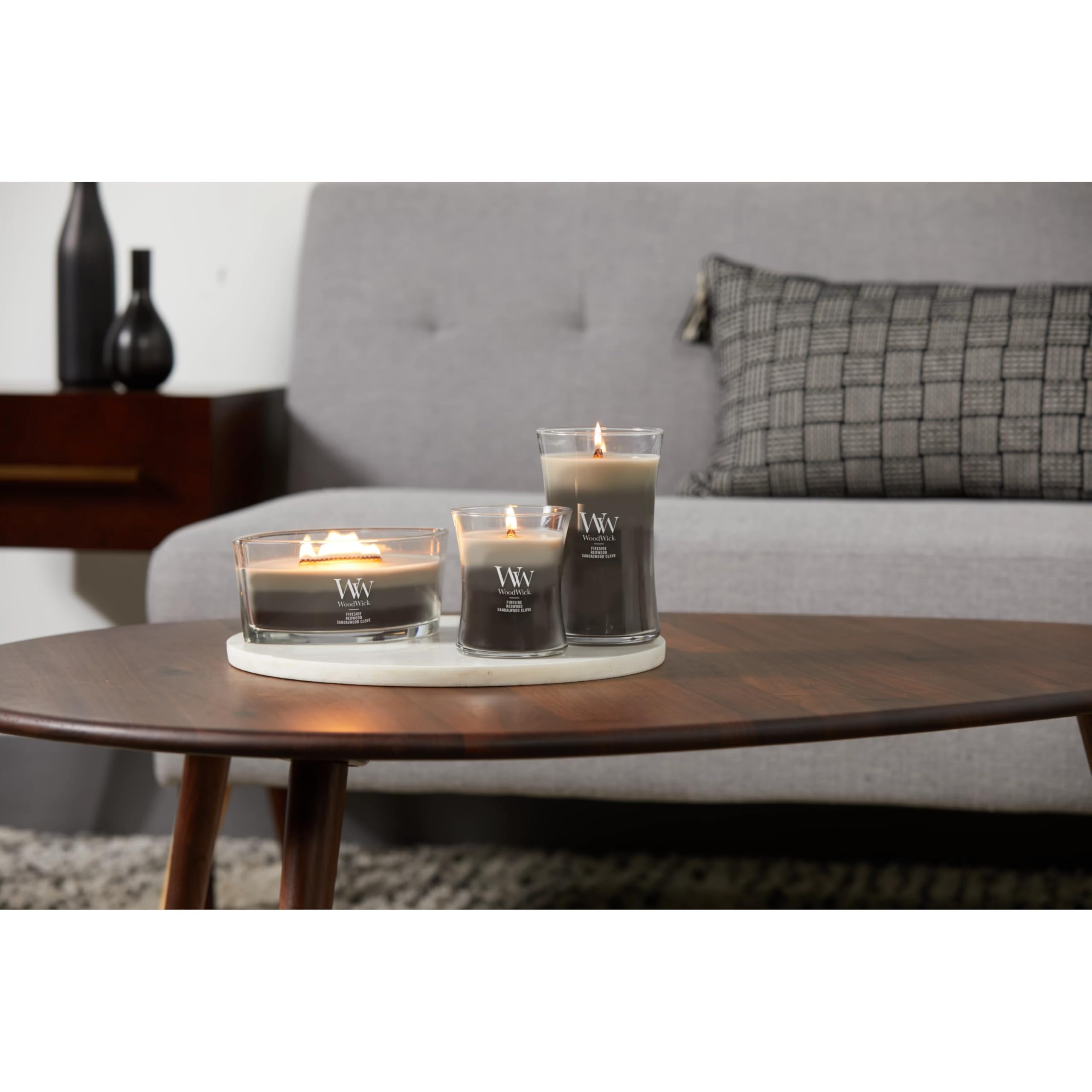 WoodWick Large Hourglass Trilogy Candle - Warm Woods Scent Collection | Up to 130 Hours Burn Time 4