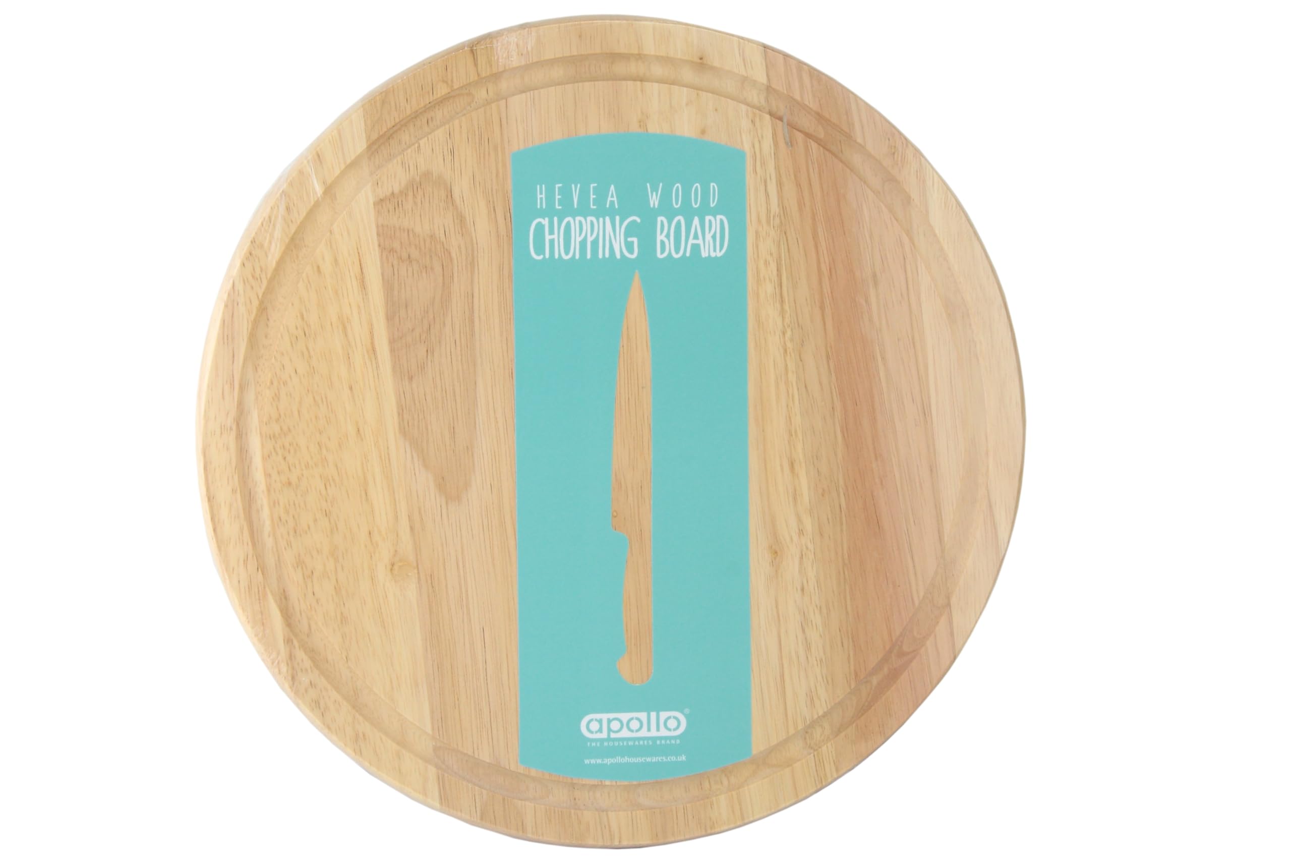 apollo THE HOUSEWARES BRAND RB Bread Board - 30cm Round Wooden Board | Multi-Colour | Eco-Friendly 6