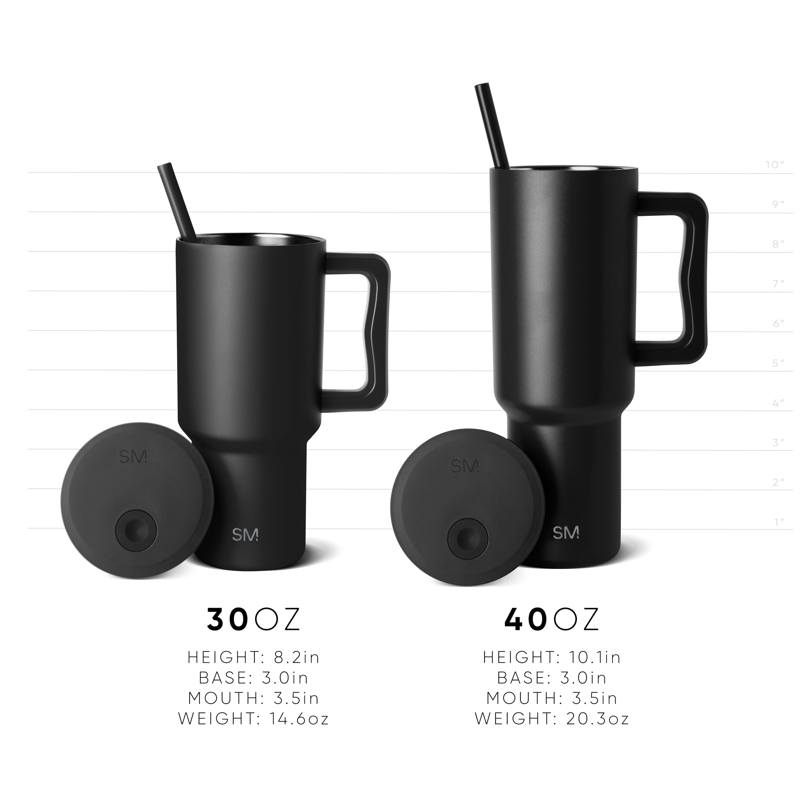 Simple Modern Trek Tumbler 40 oz with Handle and Straw | Vacuum Insulated Stainless Steel | Almond Birch 5