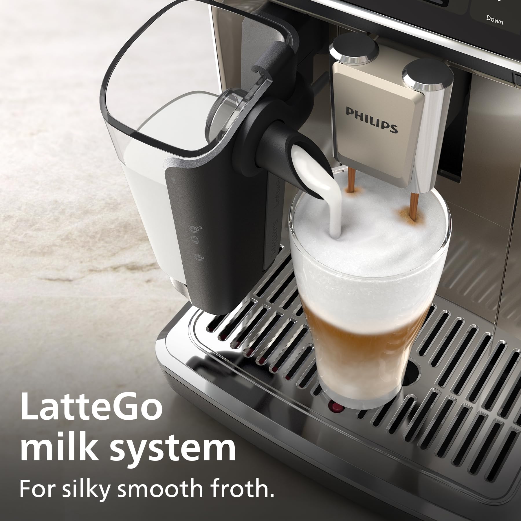 Philips 5500 Series Bean-to-Cup Coffee Machine - 20 Hot & Iced Drinks, LatteGo Frother, SilentBrew 5