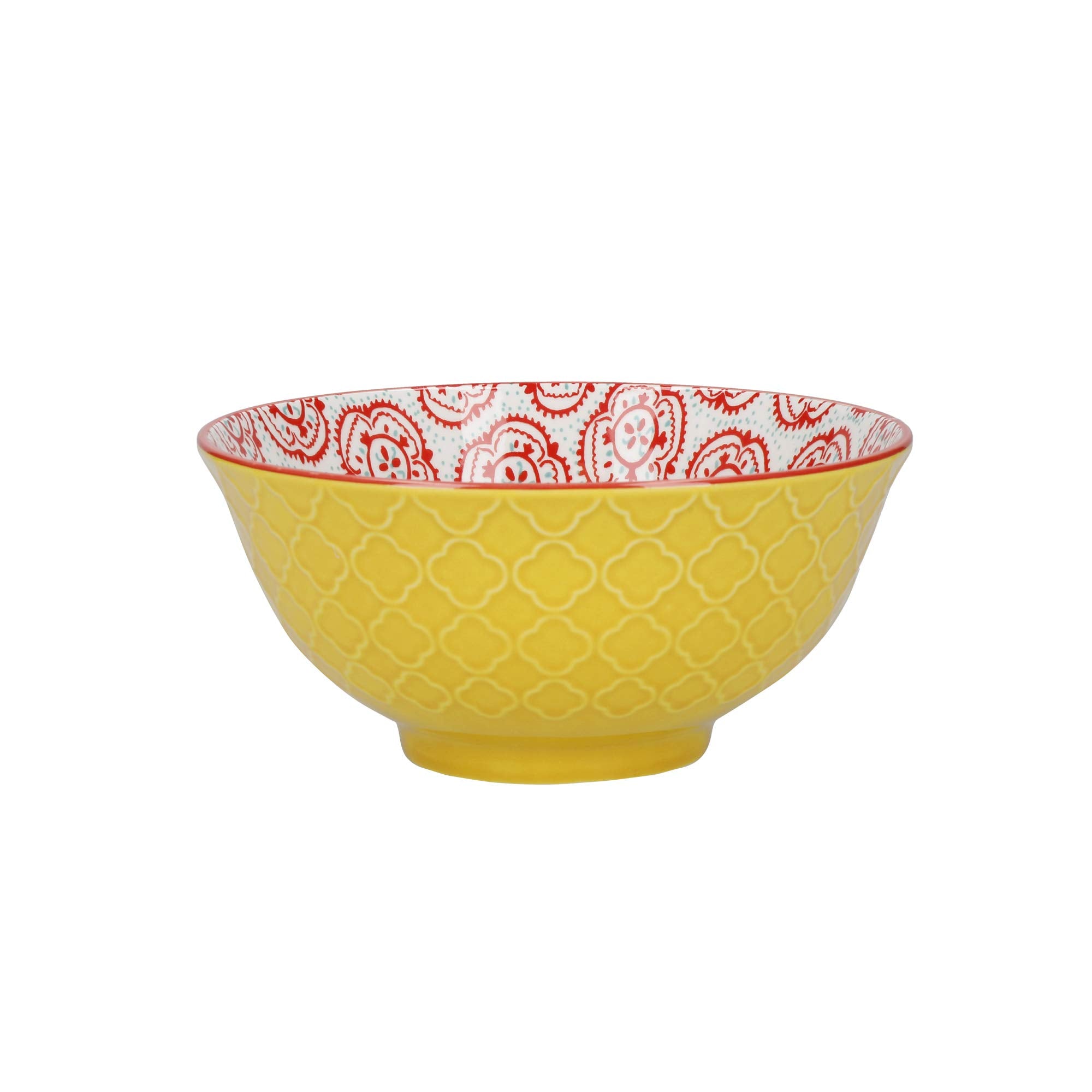 KitchenCraft Patterned Ceramic Soup-Cereal Bowls Set of 4 | Microwave Safe | Gift Boxed 9