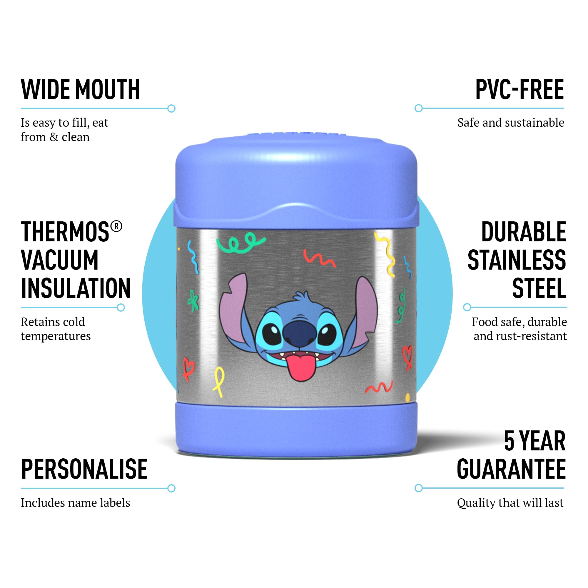 Thermos Disney's Stitch Food Flask - 290ml Insulated Stainless Steel Jar | Keeps Food Hot 5 Hrs 4