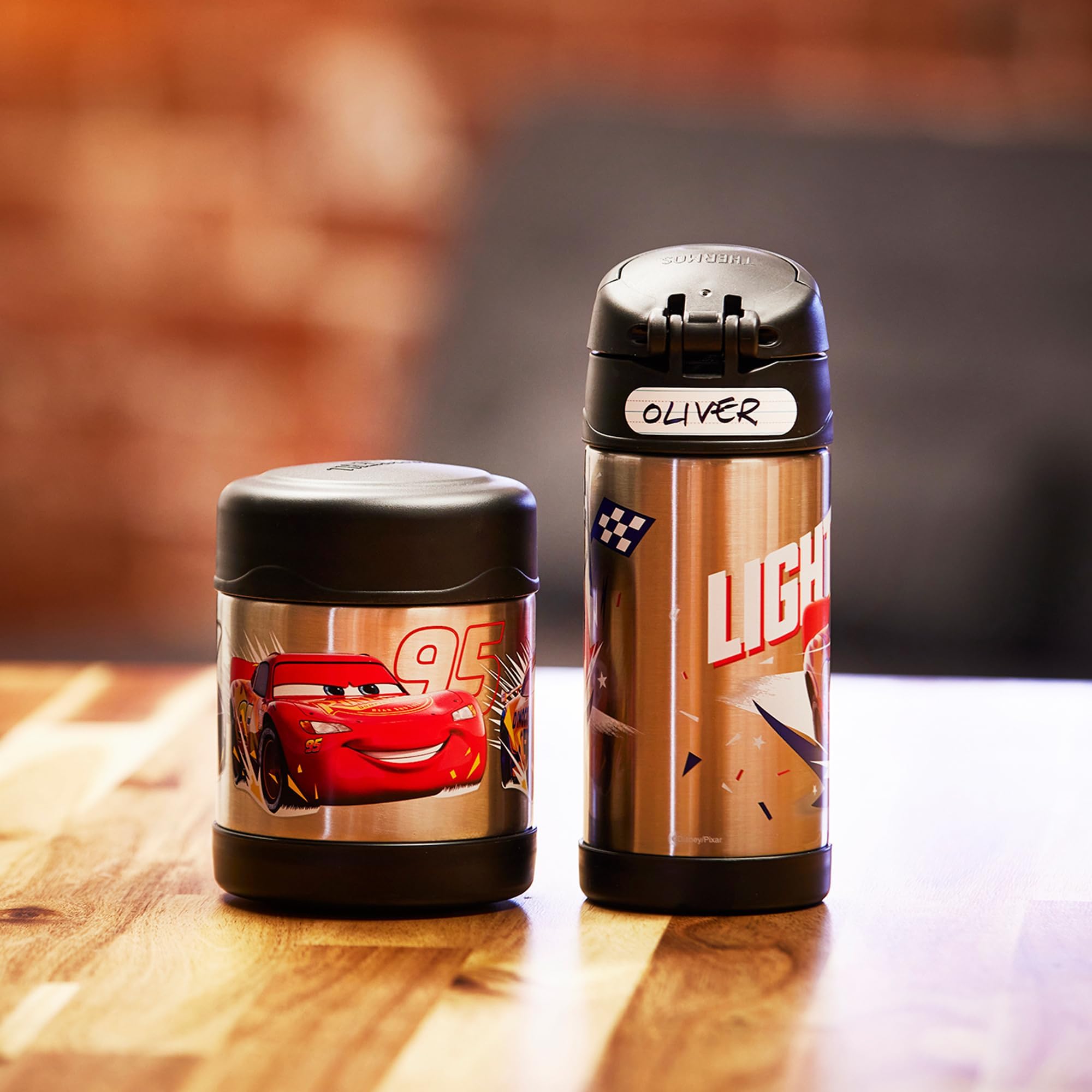 Thermos Disney Cars Drink Flask - 355ml Insulated Stainless Steel Bottle | 12-Hour Cold | Spill Proof Straw 5