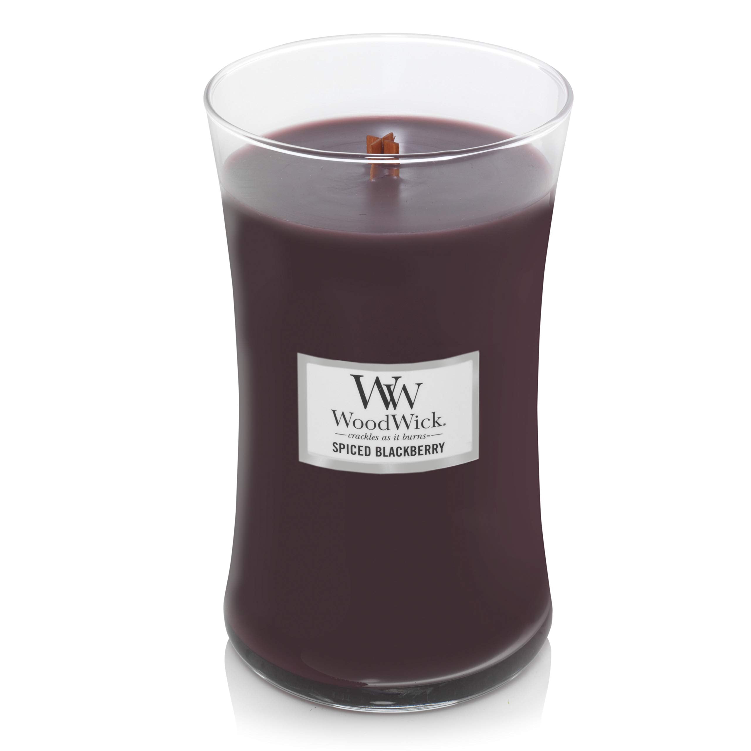 WoodWick Large Hourglass Scented Candle - WILD BERRY & BEETS | Crackling Wooden Wick | Up to 130 Hours