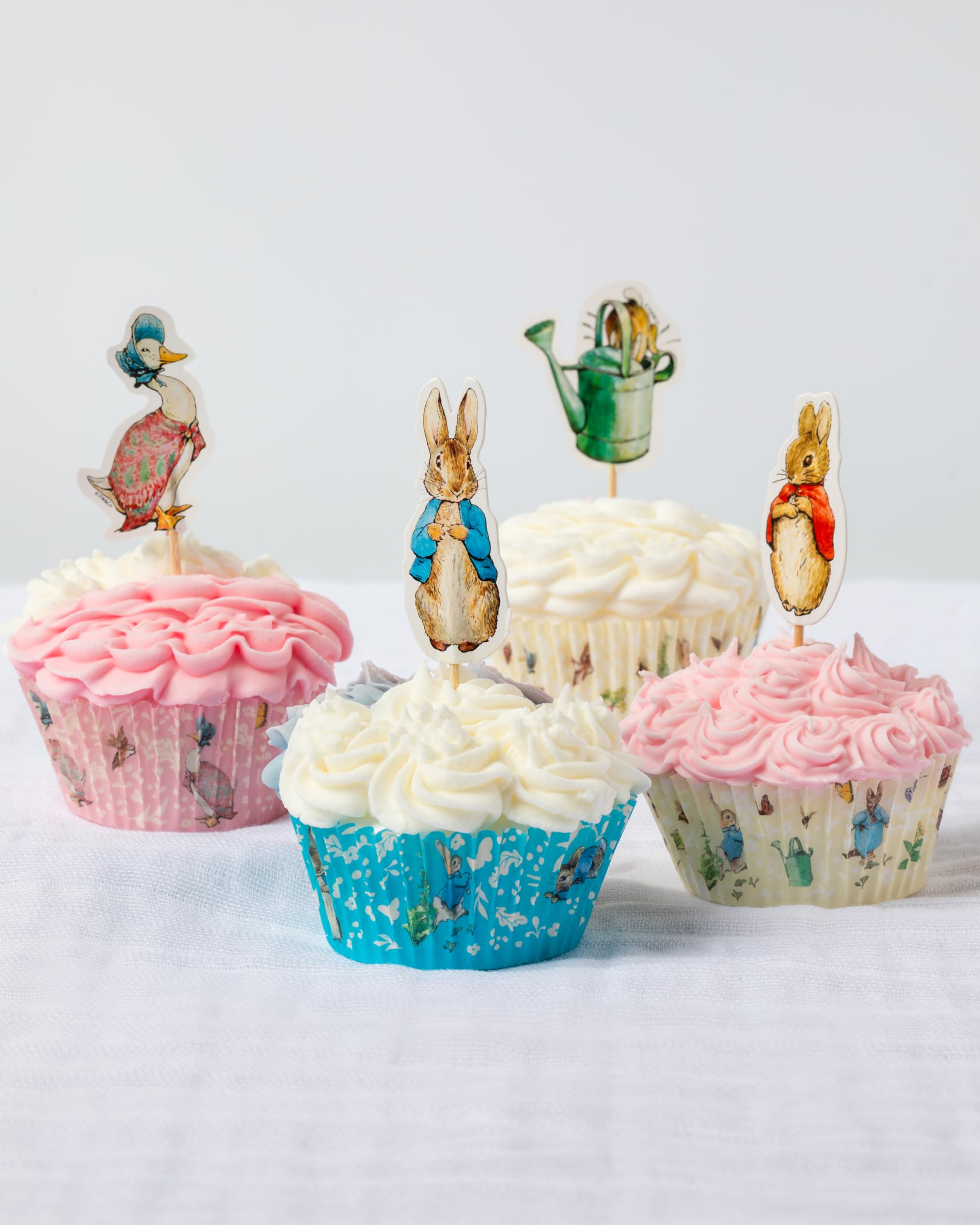 Anniversary House Peter Rabbit Cupcake Cases - 75 Pack | Heavy-Duty Greaseproof Paper | Fits Standard Tins 9