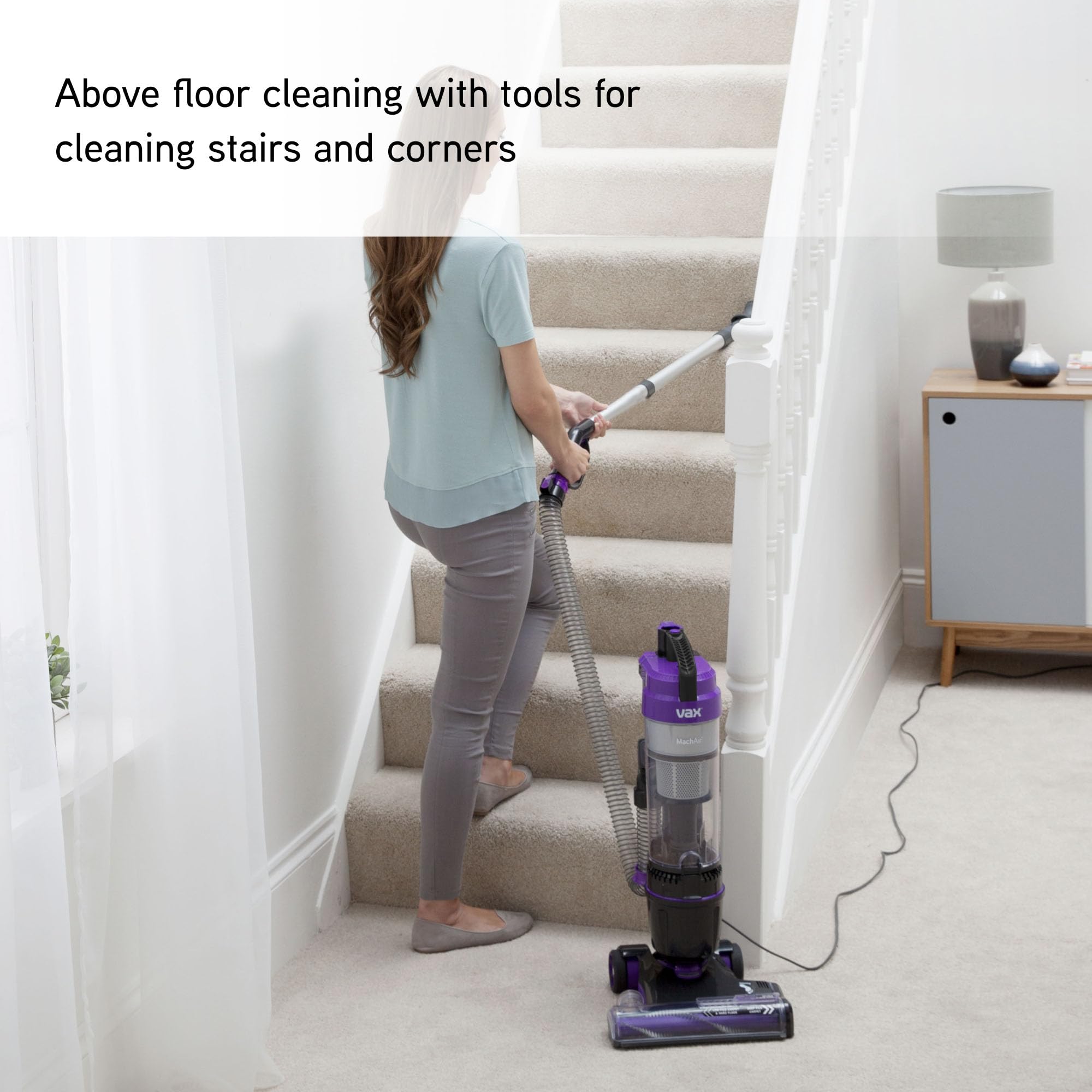 Vax Mach Air Corded Upright Bagless Vacuum Cleaner - 820W, 4.9kg, Purple, UCA1GEV1 4