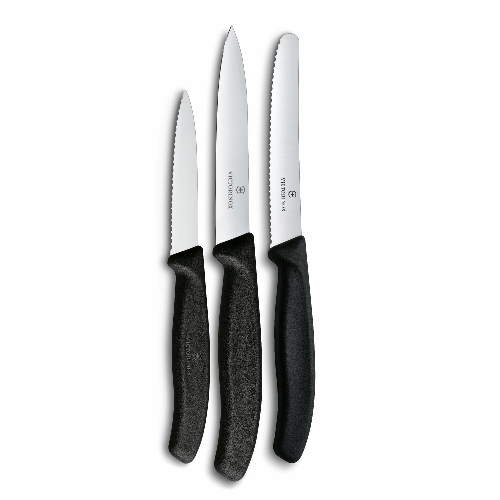 Victorinox Swiss Classic Kitchen Knife Set - 3-Piece Paring, Tomato/Table, and Bread Roll Knives | Dishwasher Safe 1